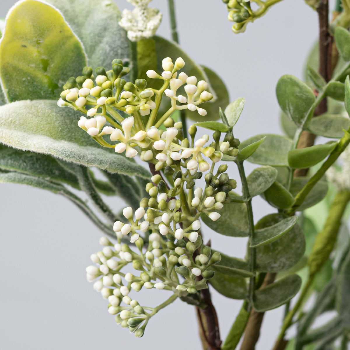 27" Lamb's Ear & Eucalyptus Spray: Sage & Cream detail photo 4