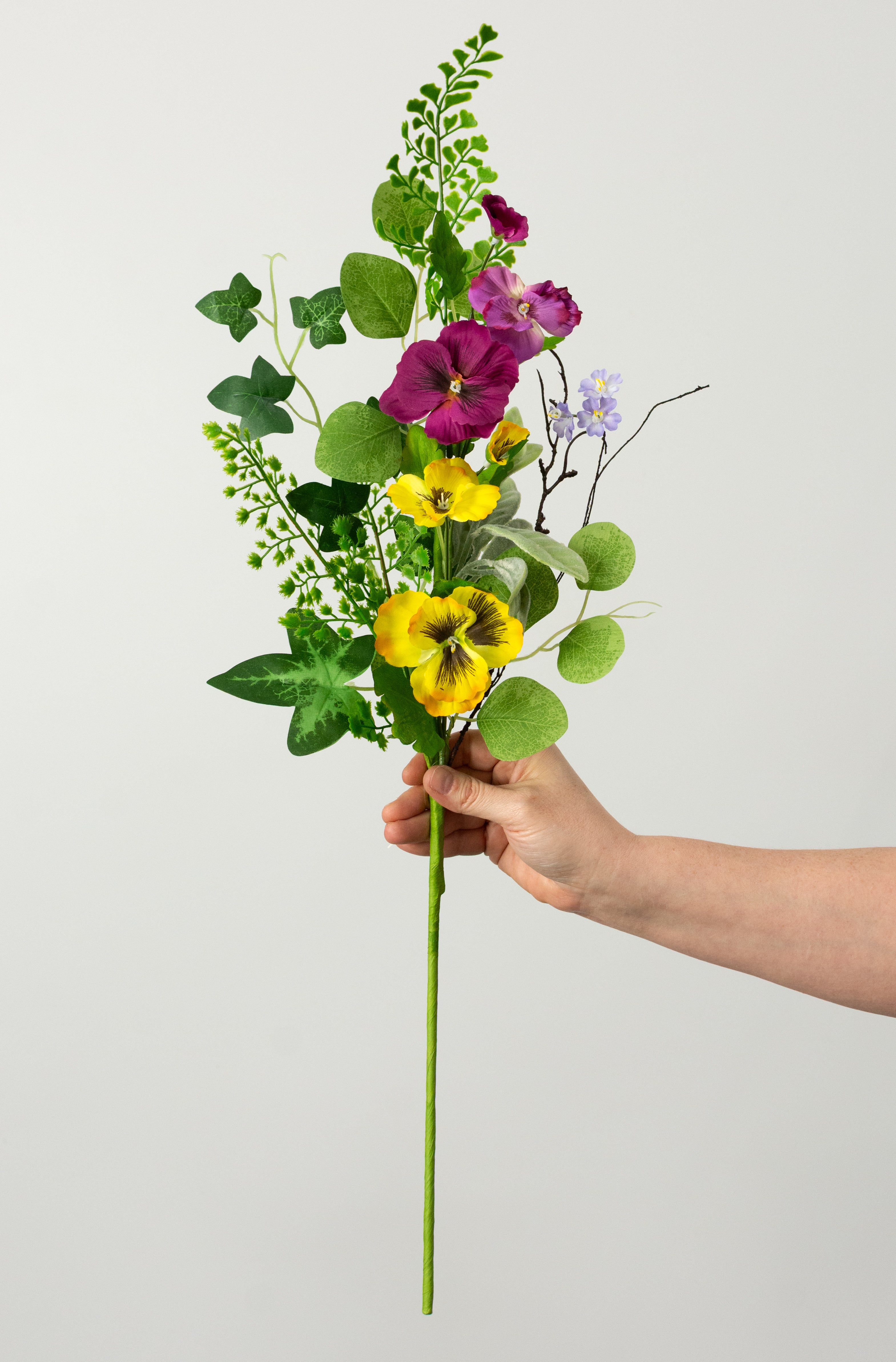 27" Mixed Pansy Garden Pick detail photo 3