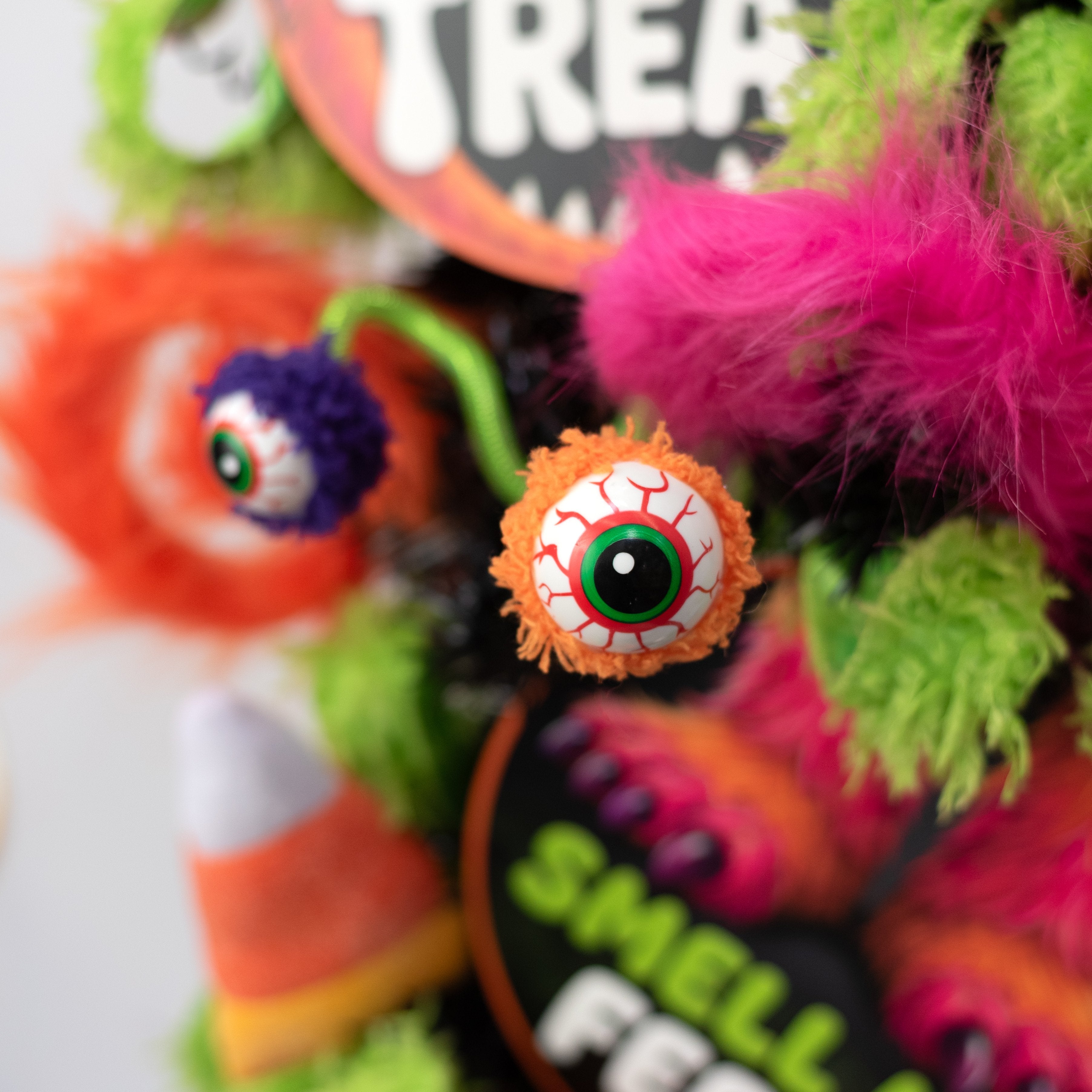 28" Furry Monster Eyeballs Spray: Halloween Lifestyle Photo