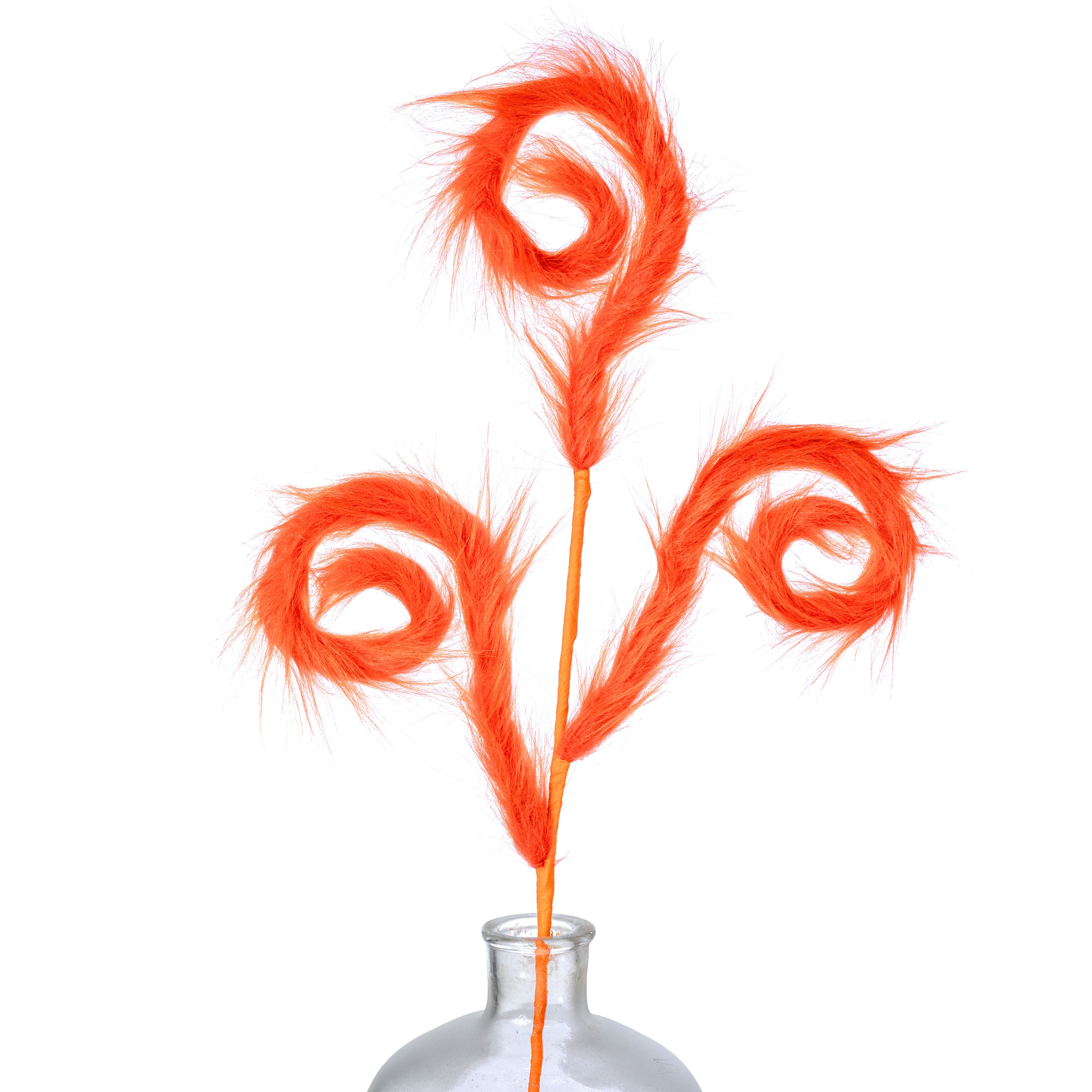 28" Furry Monster Spiral Curly Spray: Orange Item Number: 57302OR