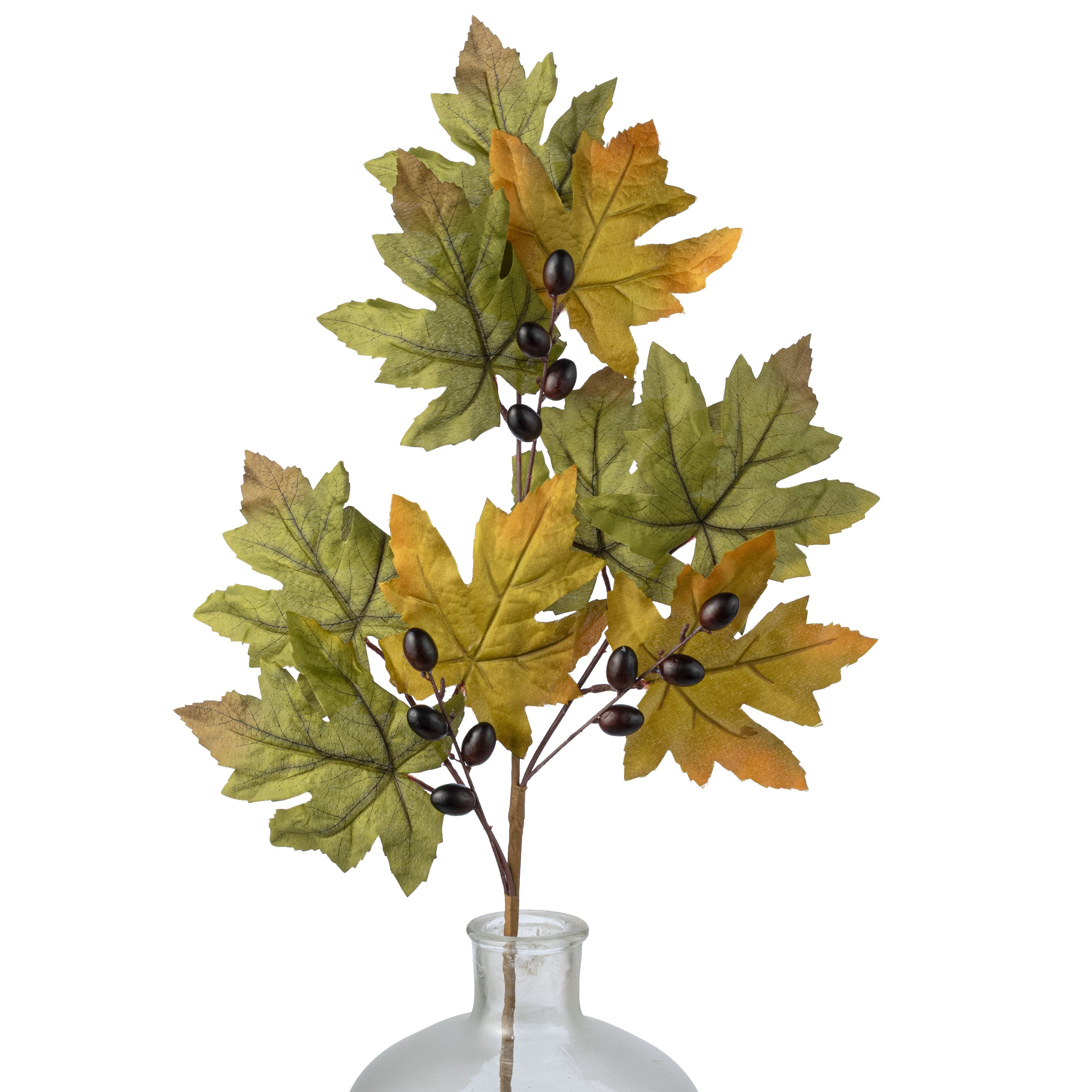 28" Maple Leaves & Acorn Spray: Sage Green Item Number: 57475SAGE