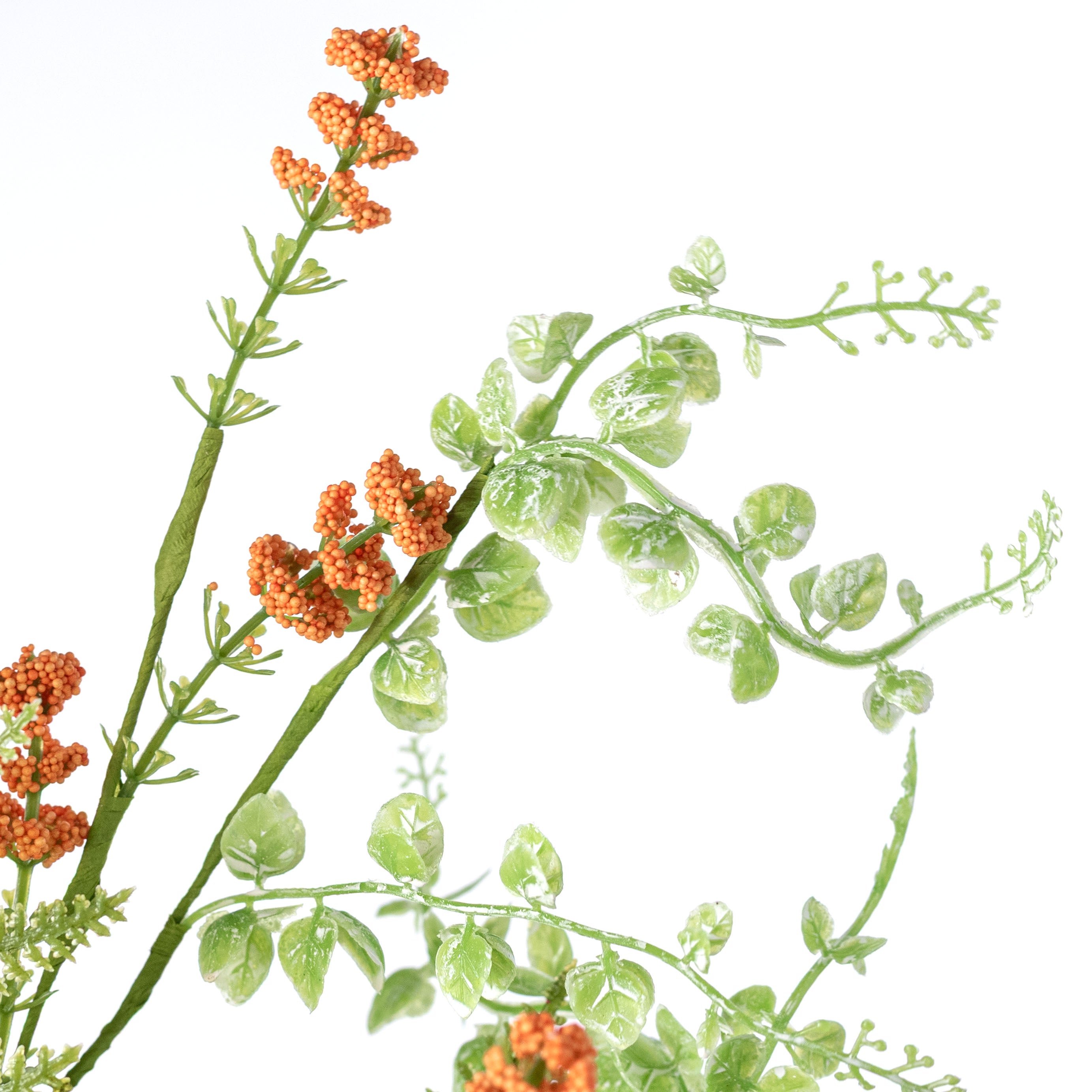 28" Mixed Ferns & Leaves Spray: Orange Lifestyle Photo