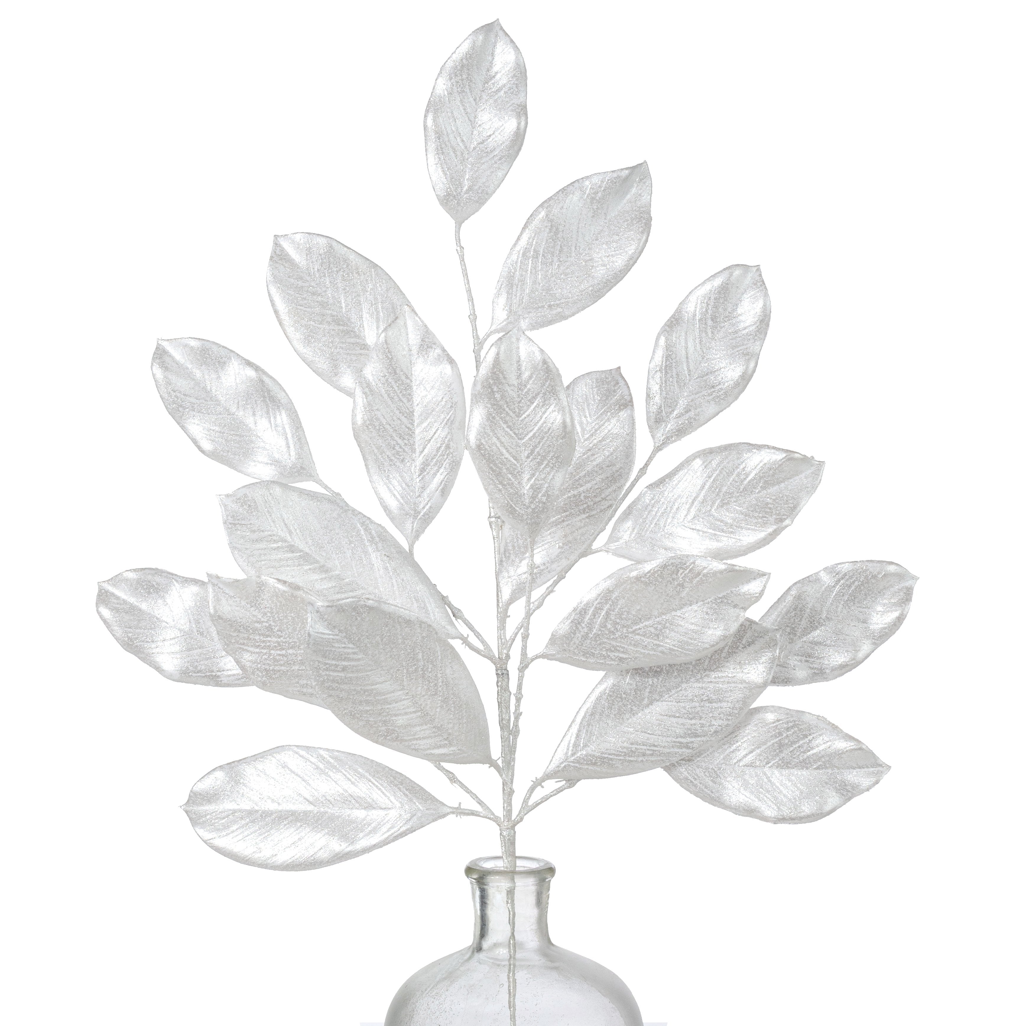 28" Pearl Magnolia Leaf Spray: White Item Number: XS254727