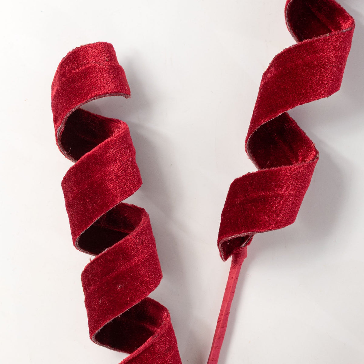 28" Velvet Curly Spray: Red Lifestyle Photo