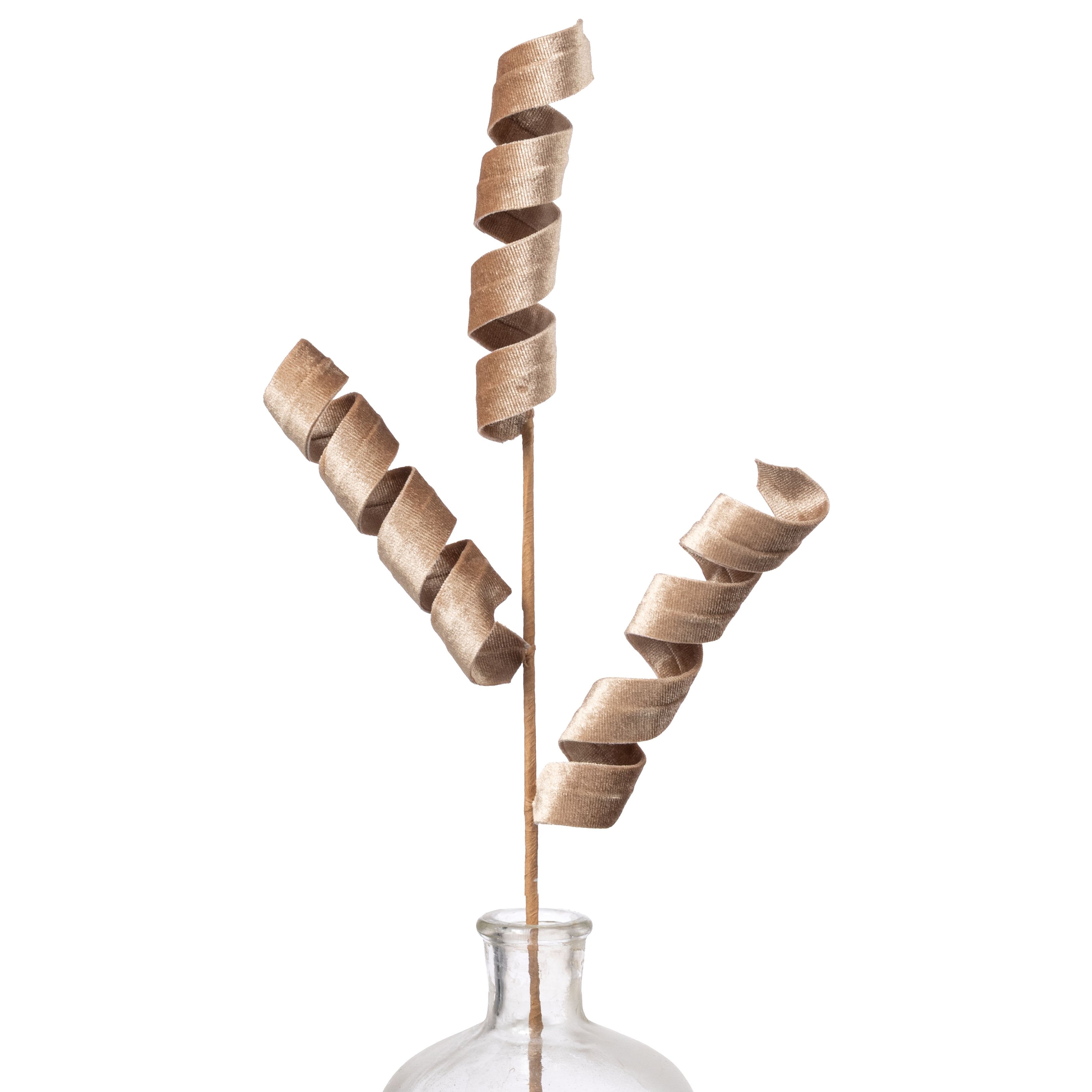 28" Velvet Curly Spray: Taupe Tan Item Number: 86752TAUPE