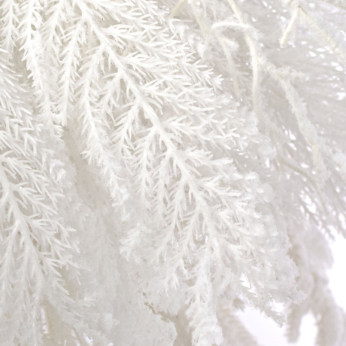 29" Flocked Cedar Teardrop: White detail photo 3