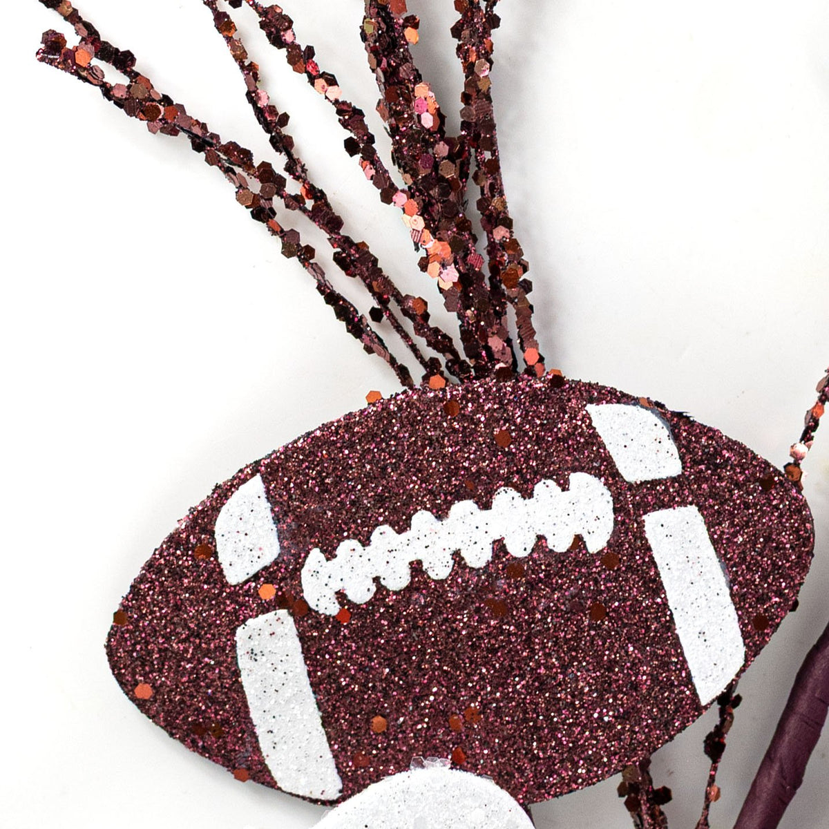 29" Glitter Bulldogs & Footballs Spray detail photo 4