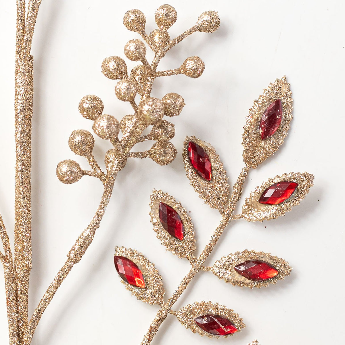 29" Jeweled Leaf & Berry Spray: Burgundy & Champagne Lifestyle Photo