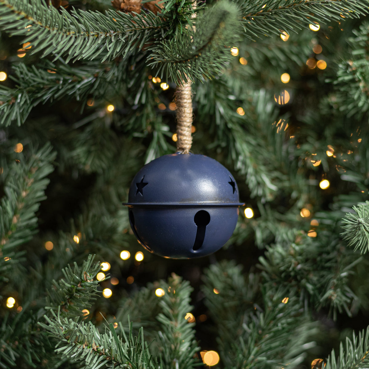 3.5" Jingle Bell Ornament: Antique Navy Lifestyle Photo