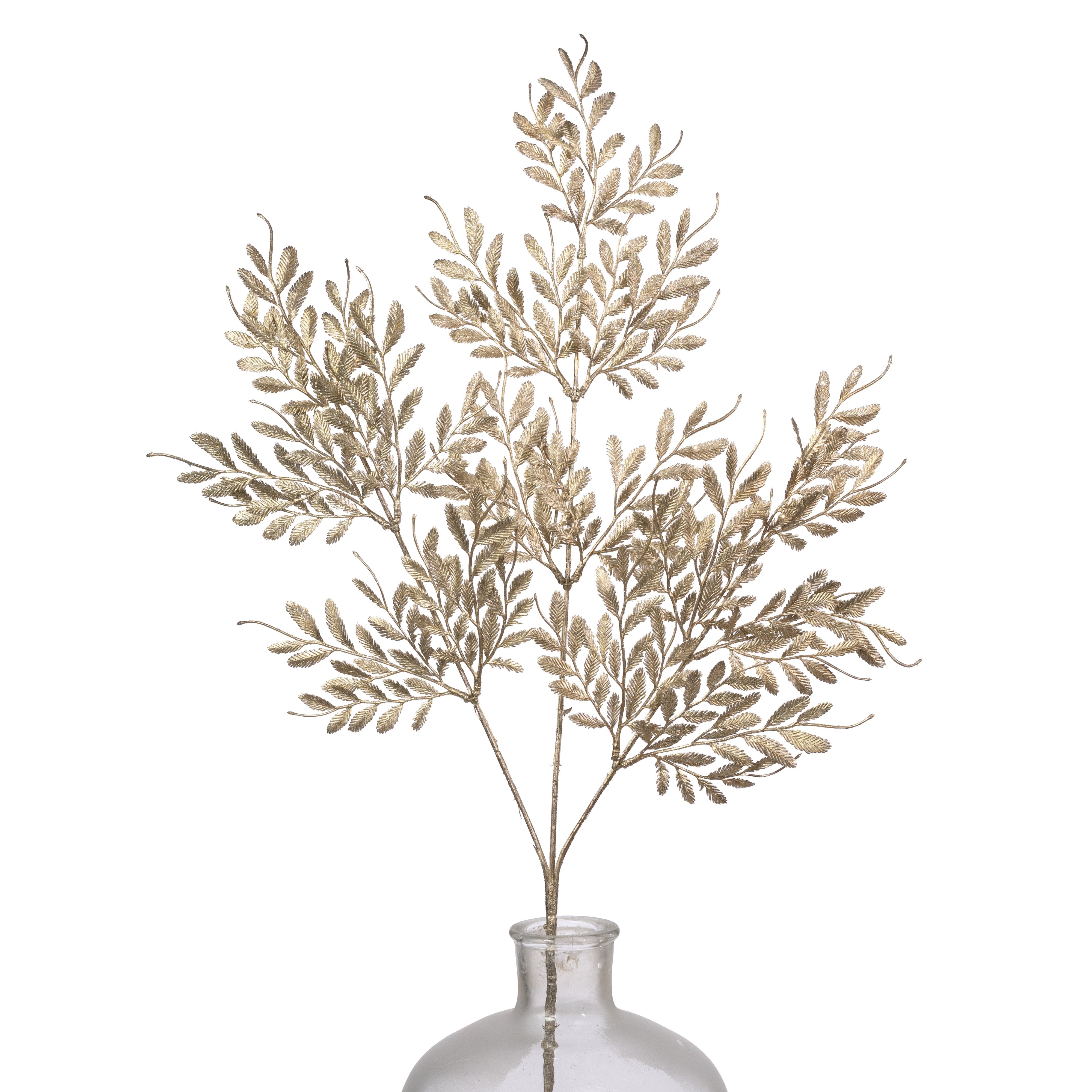 30" Glittered Mini Leaf Spray: Champagne Gold Item Number: 2826160CH