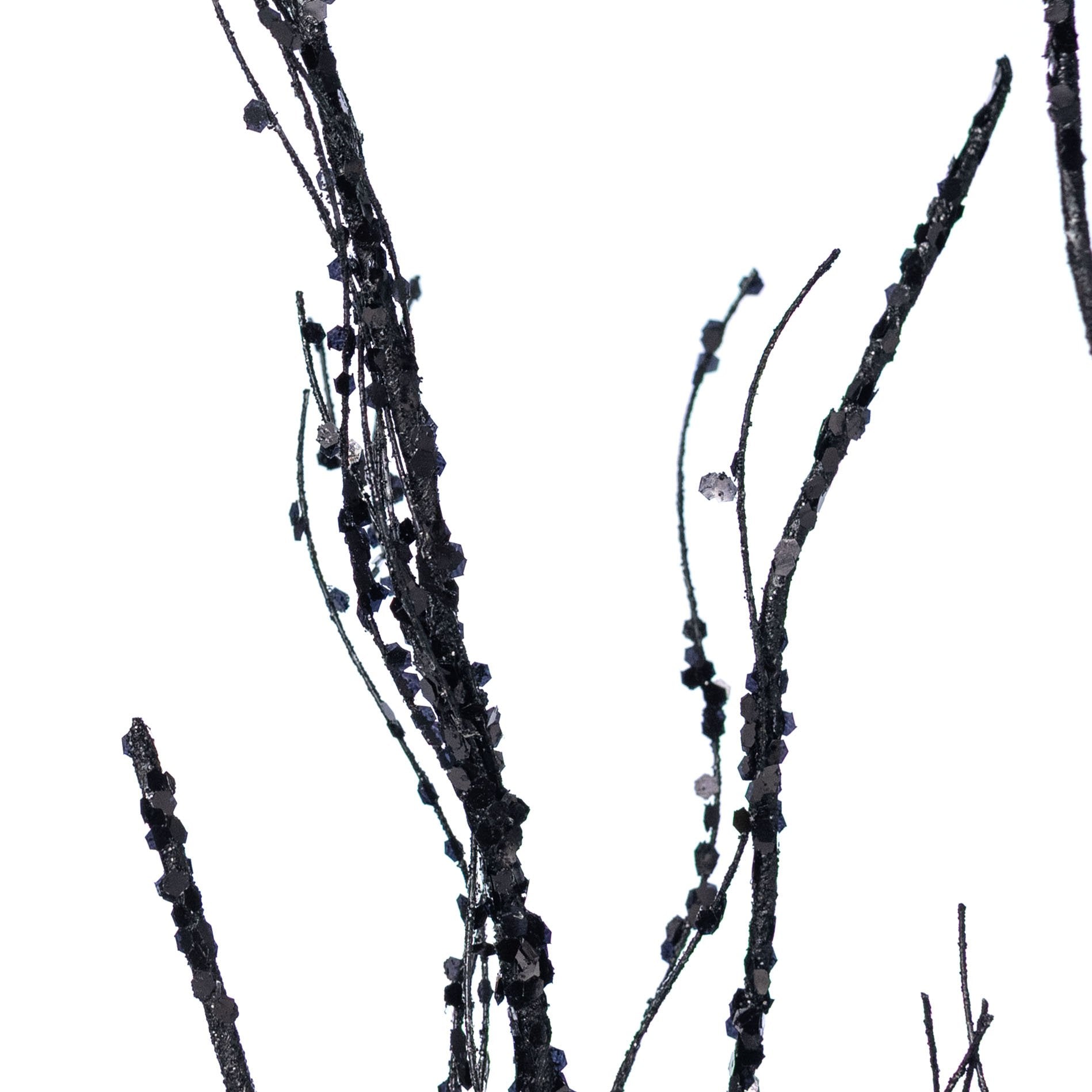 30" Glittered Twig Spray: Black Lifestyle Photo