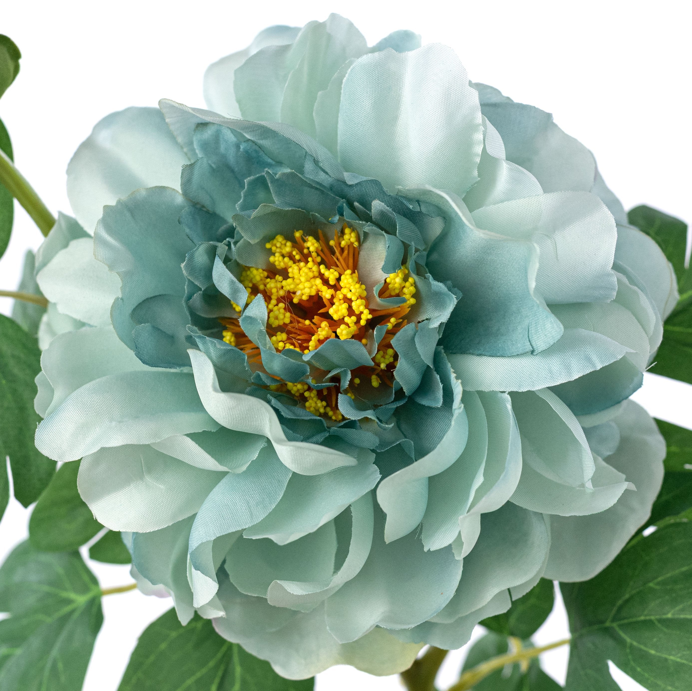 30" Peony Flower & Bud Spray: Aqua Blue Lifestyle Photo