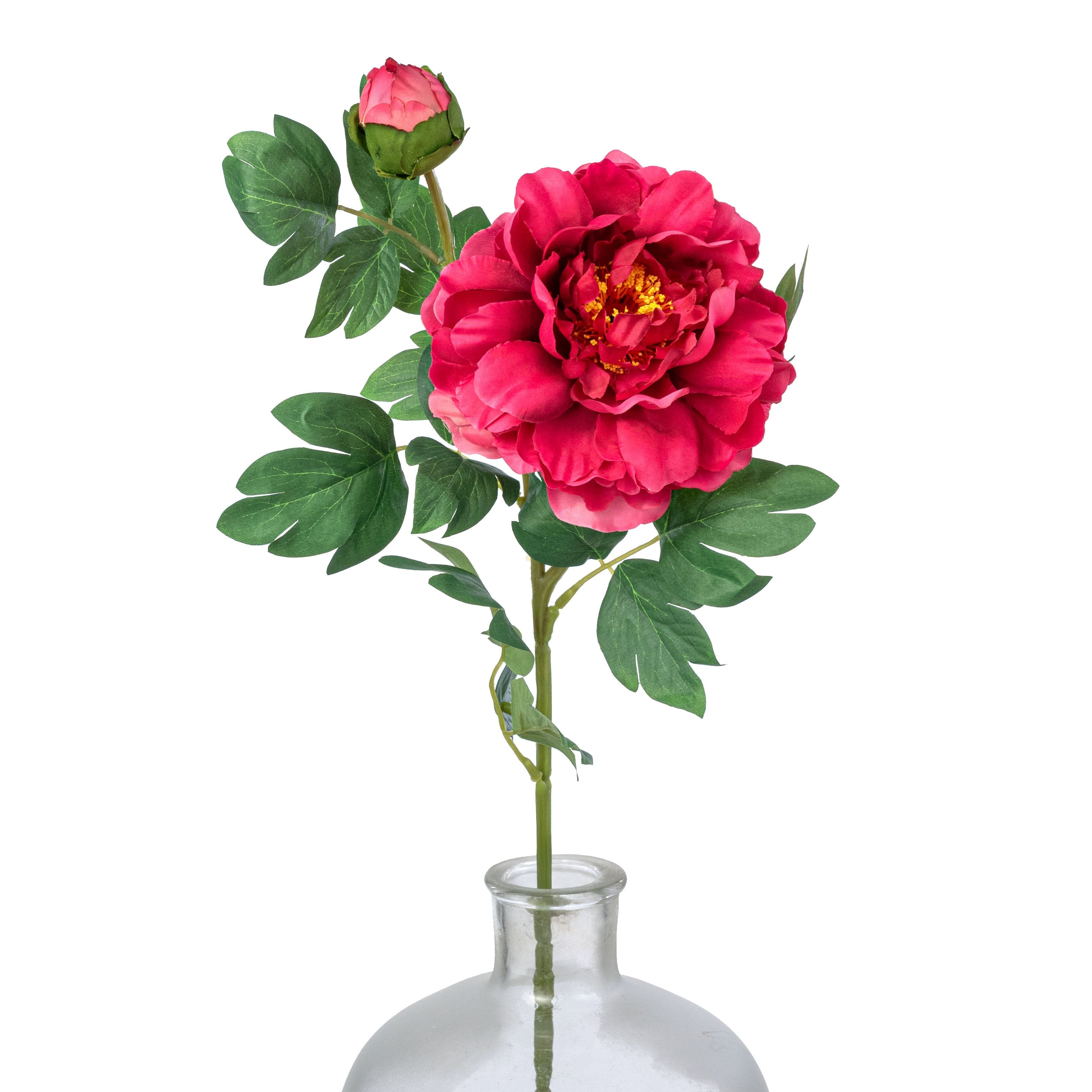 30" Peony Flower & Bud Spray: Fuchsia Pink Item Number: 85637-FU