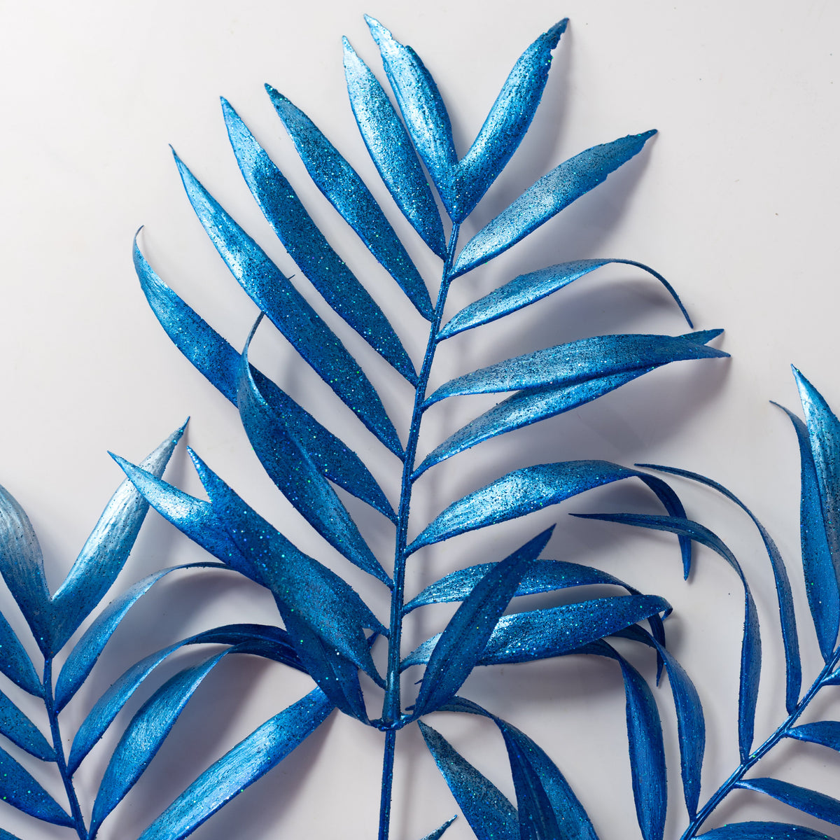 30" Plastic Metallic Palm Fern Spray: Blue Lifestyle Photo