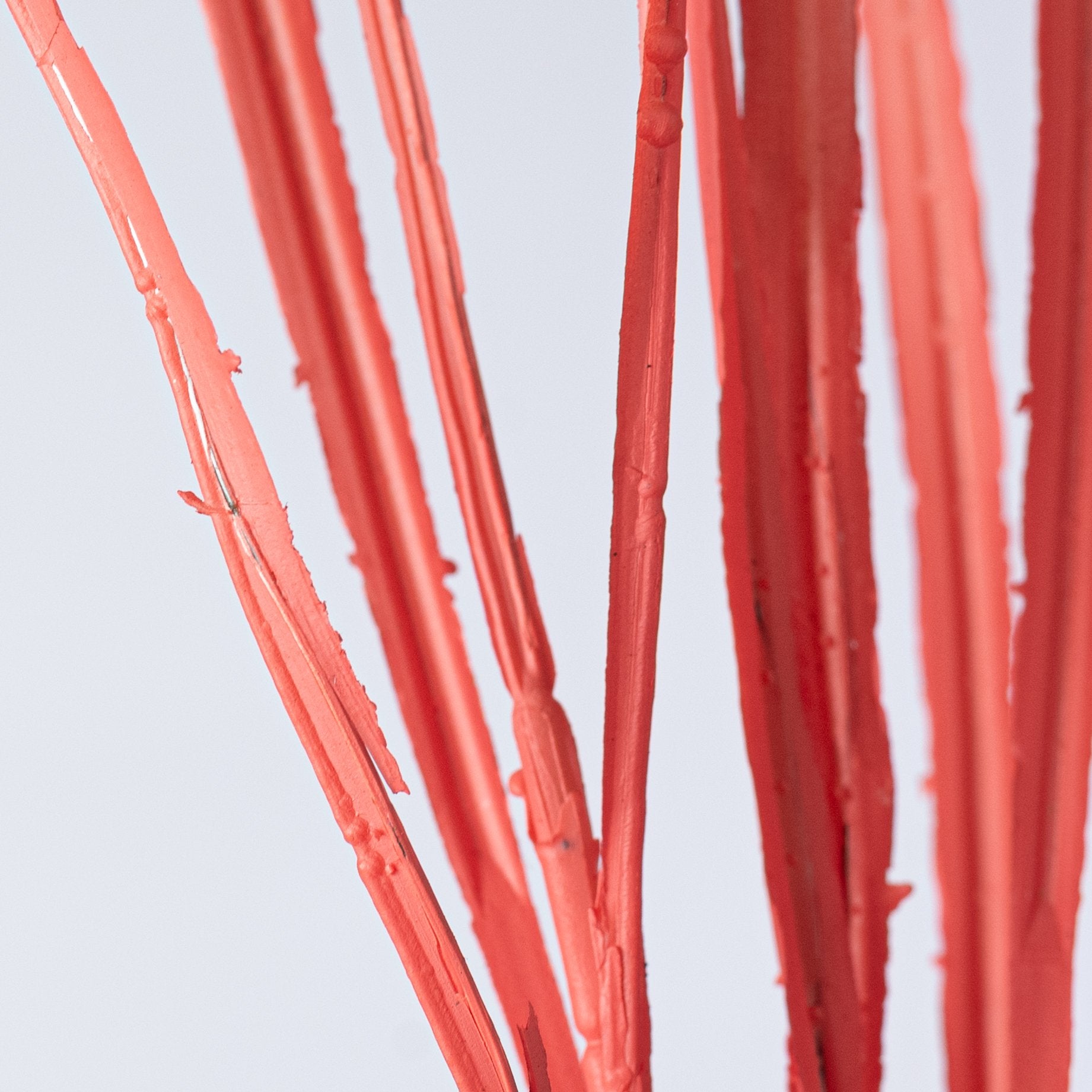 30" Plastic Sword Grass Bush: Coral detail photo 4