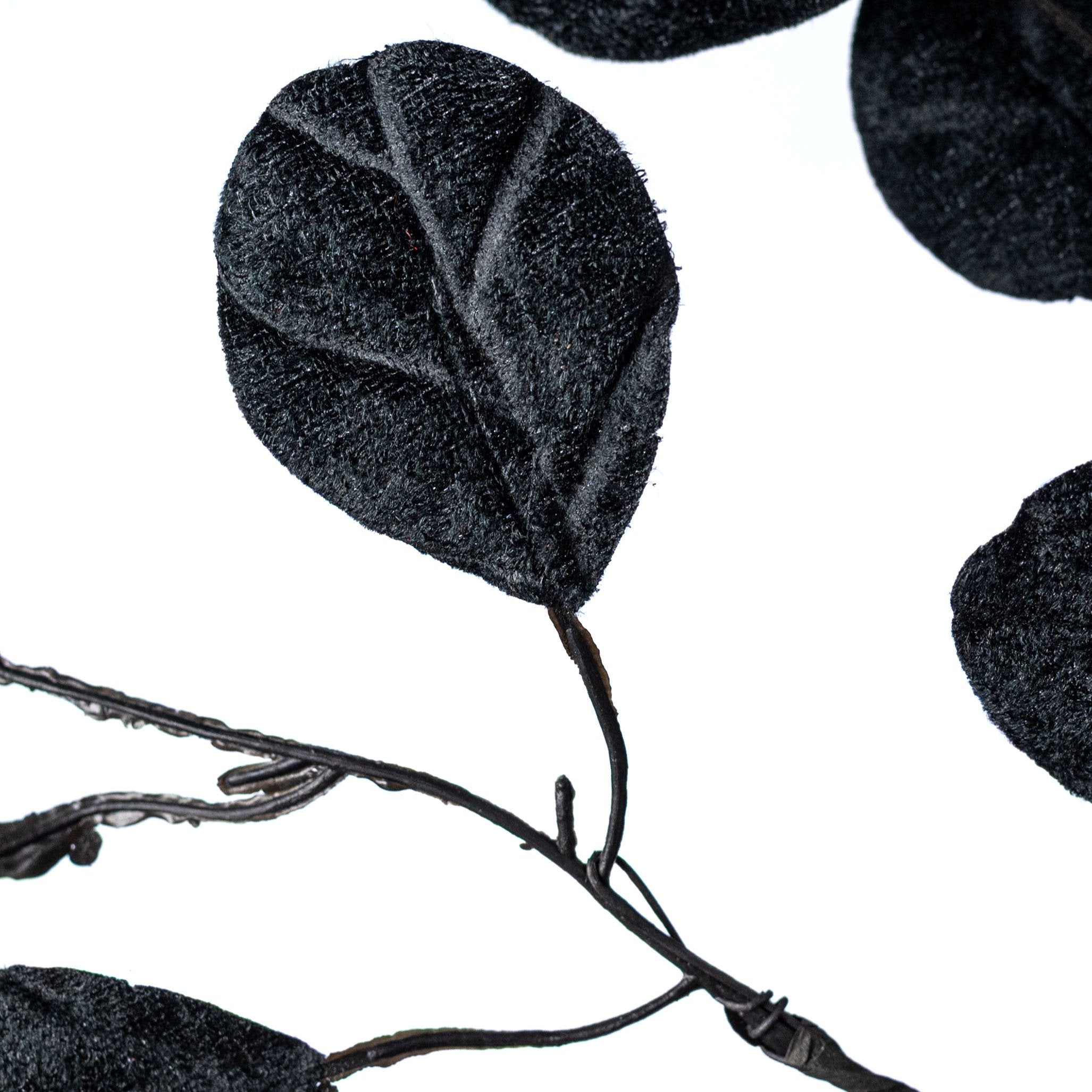 30" Velvet Eucalyptus Spray: Flat Black detail photo 4