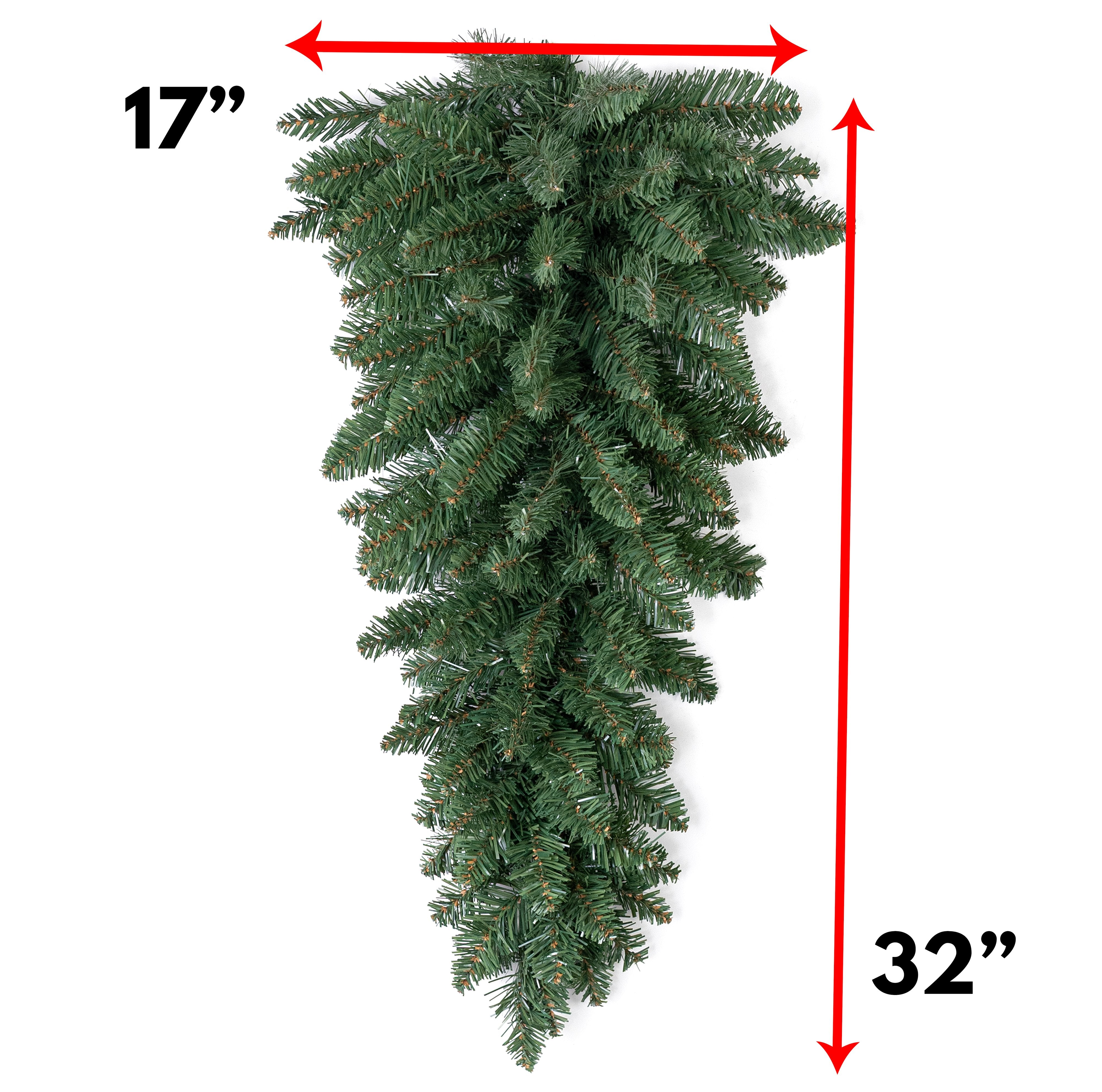 32" Concord Pine Teardrop Swag: Evergreen (98 Tips) detail photo 3