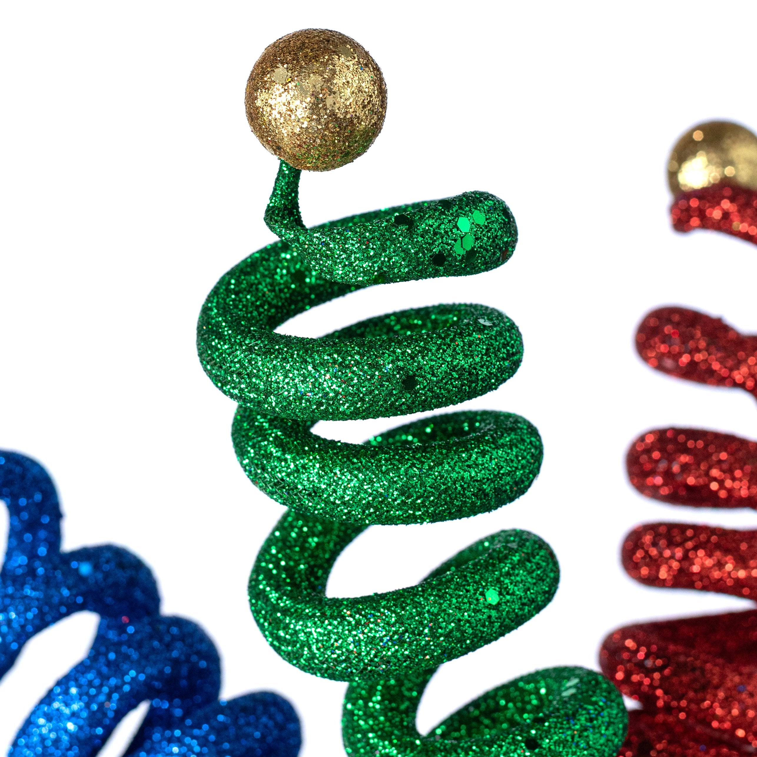 32" Curly Ball Spray: Preppy Christmas Lifestyle Photo
