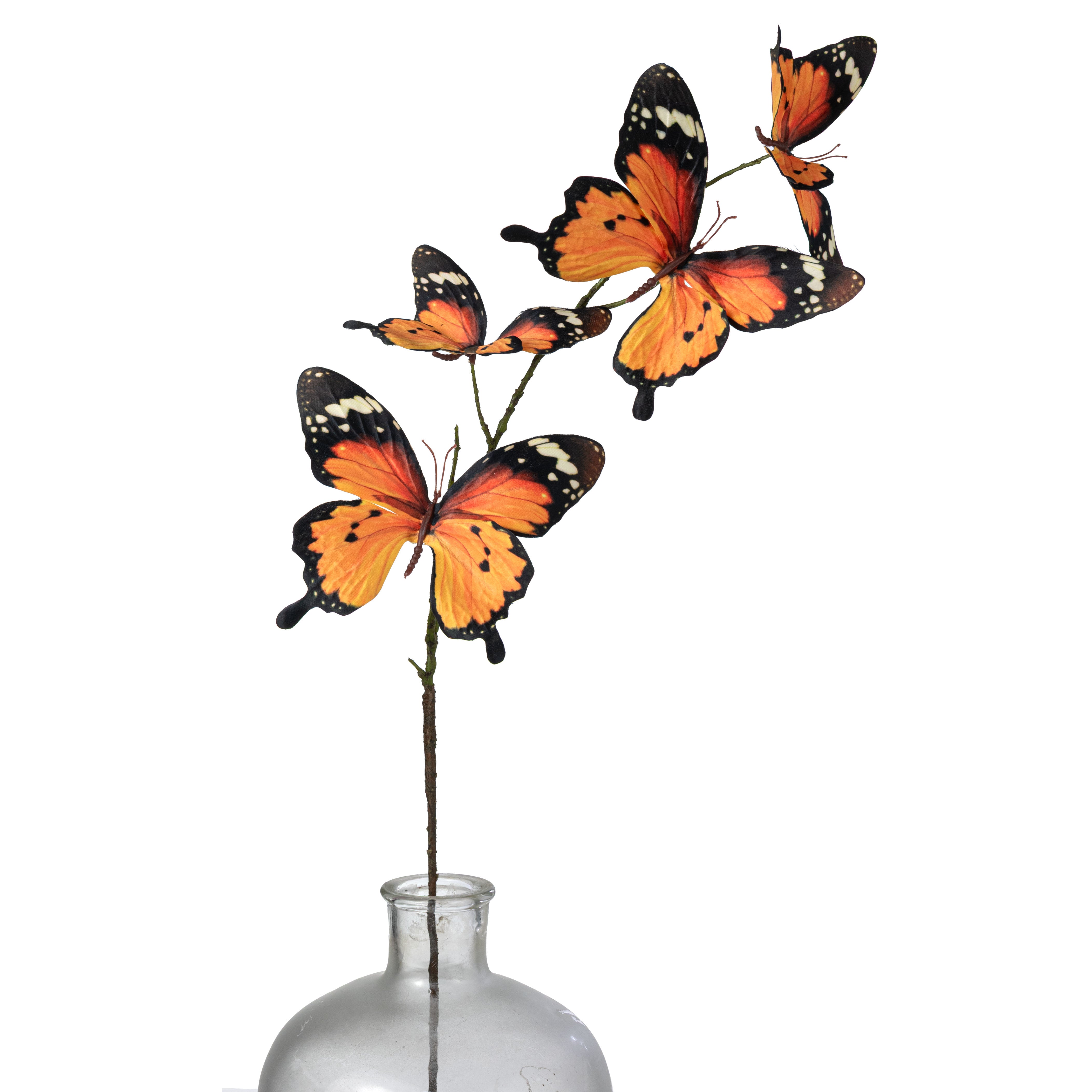 32" Fabric Butterflies Spray: Monarch Item Number: 220316