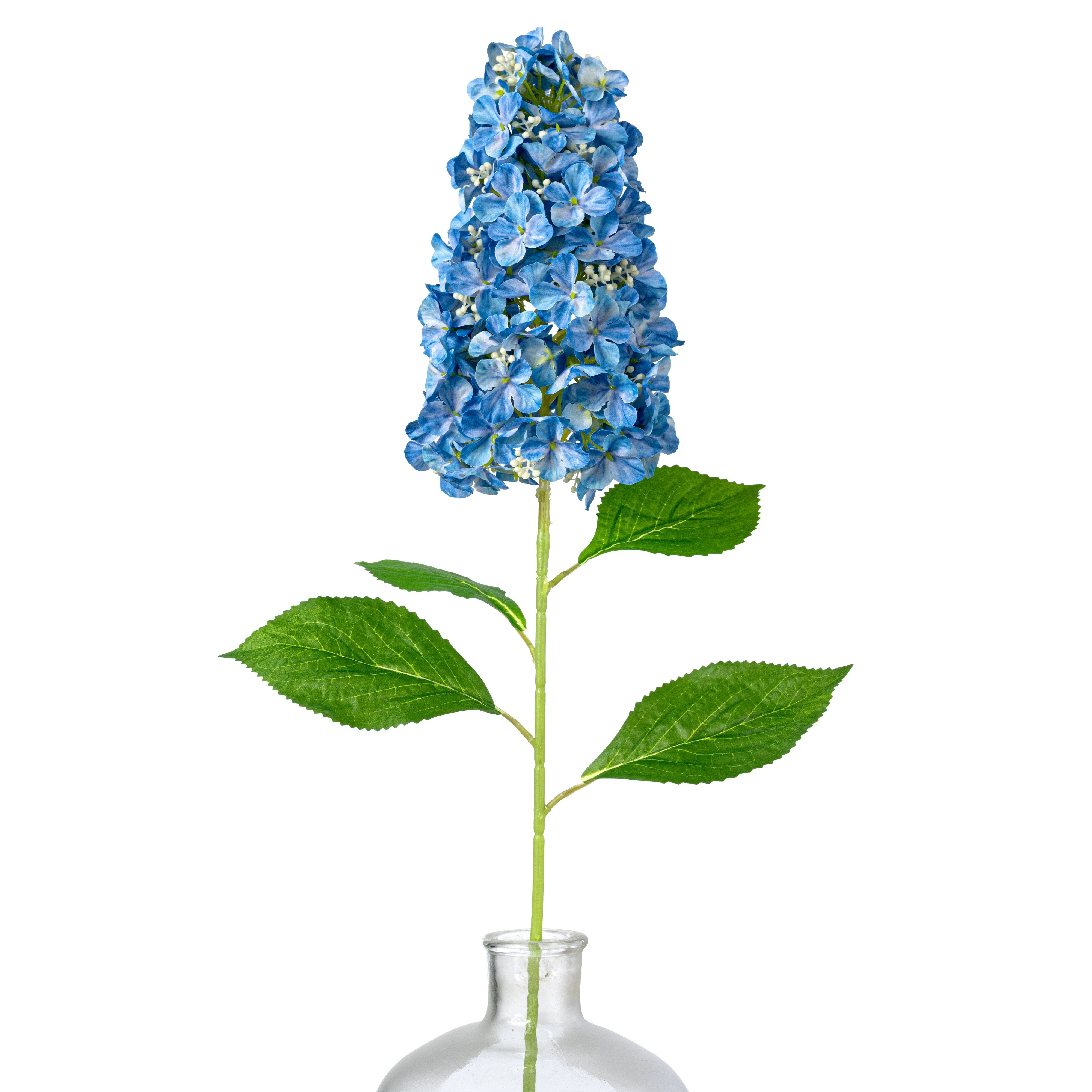 32" Fabric Cone Hydrangea Stem: Blue Item Number: FS396232