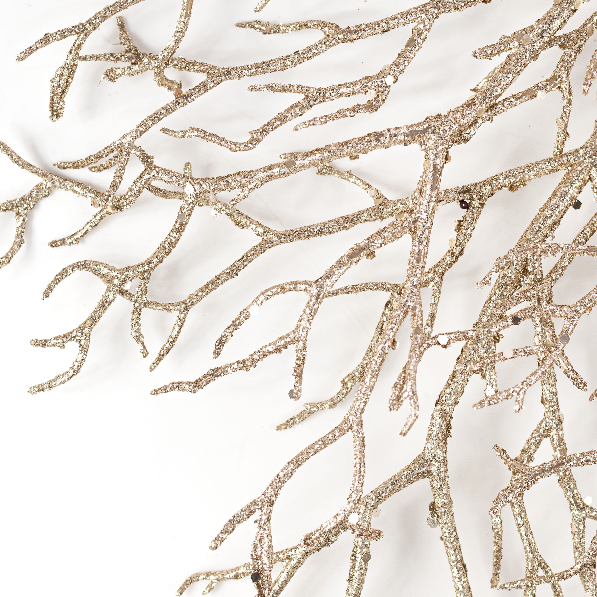 32" Glittered Twig Teardrop: Champagne Gold detail photo 3