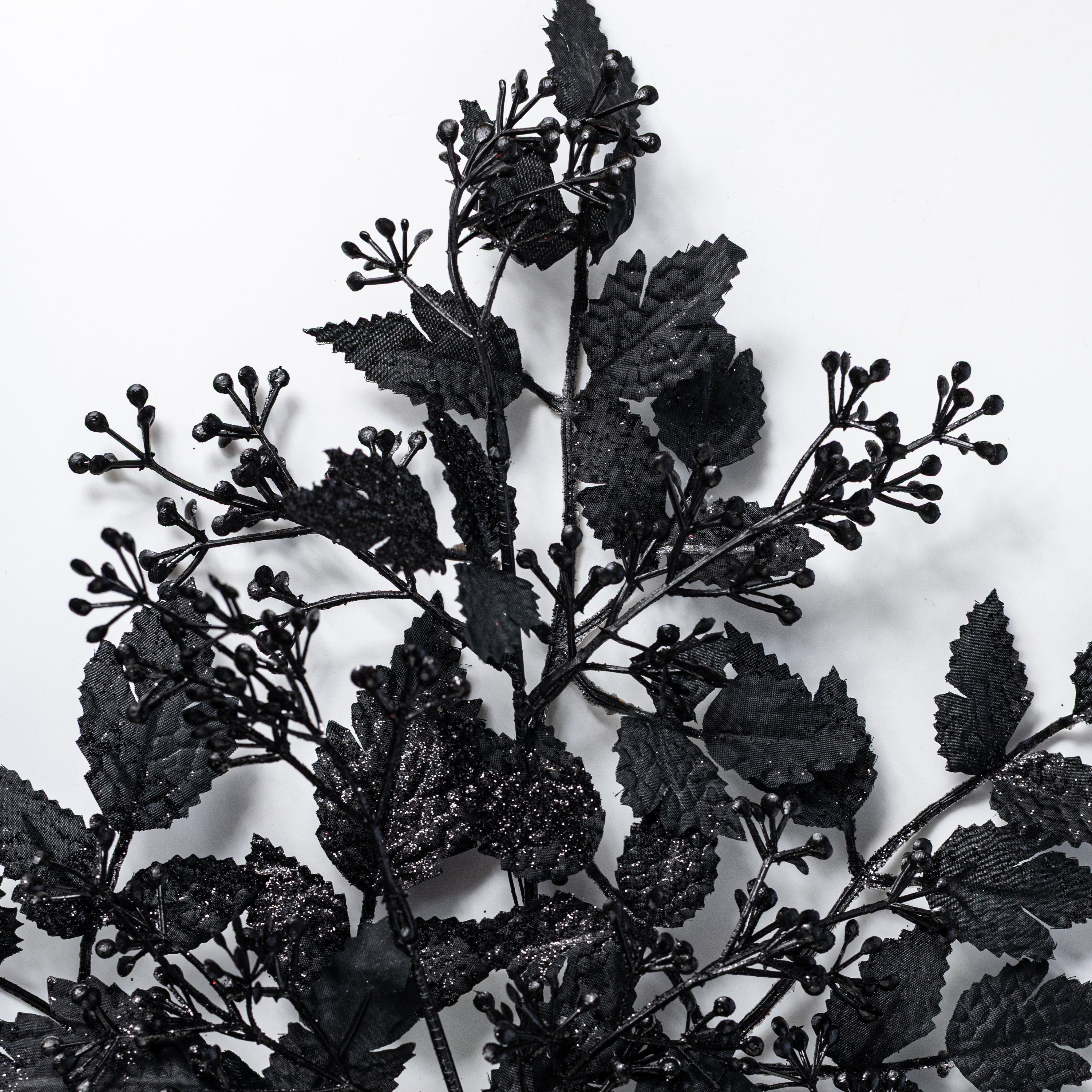 34" Berries & Leaves Greenery Spray: Black Lifestyle Photo