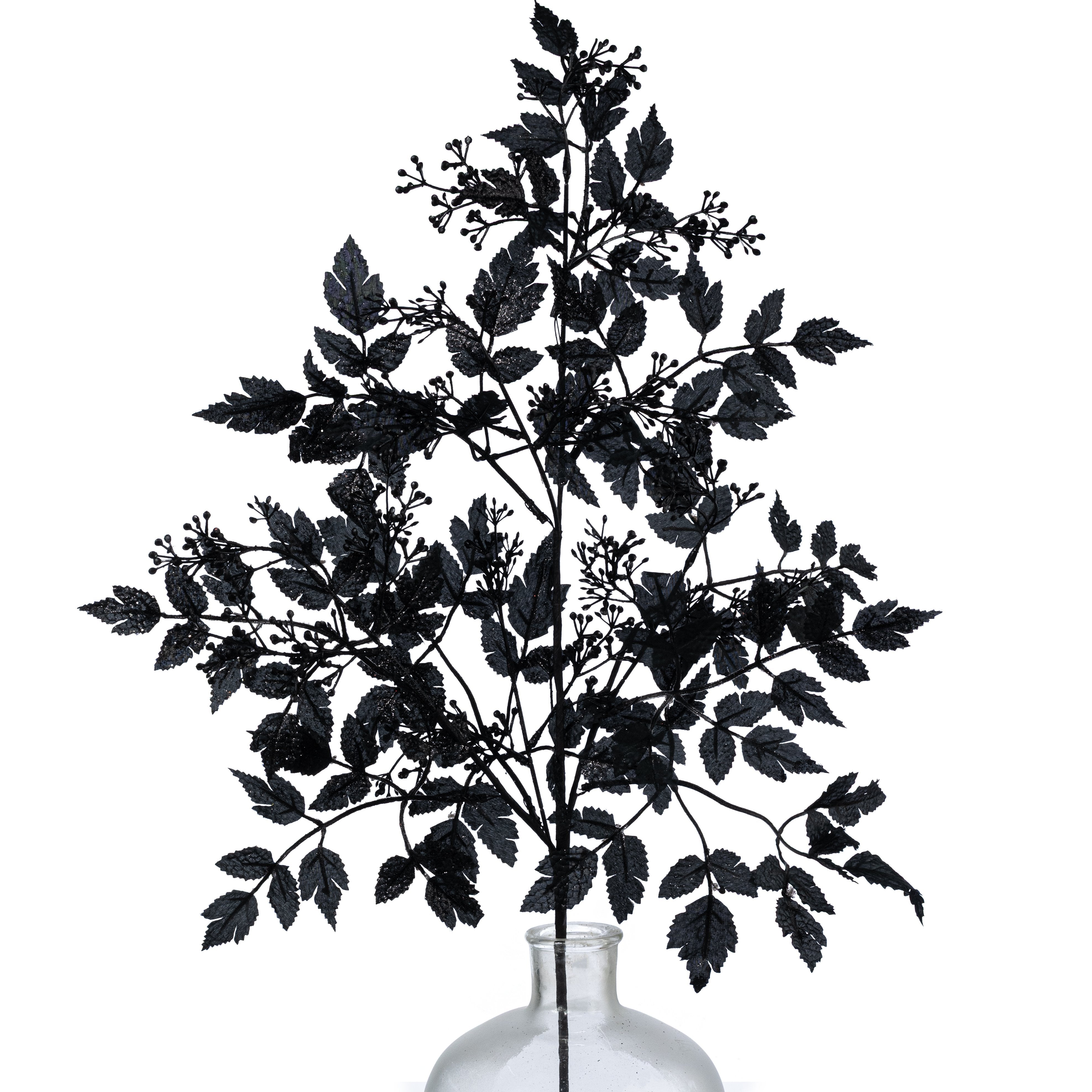 34" Berries & Leaves Greenery Spray: Black Item Number: 40518