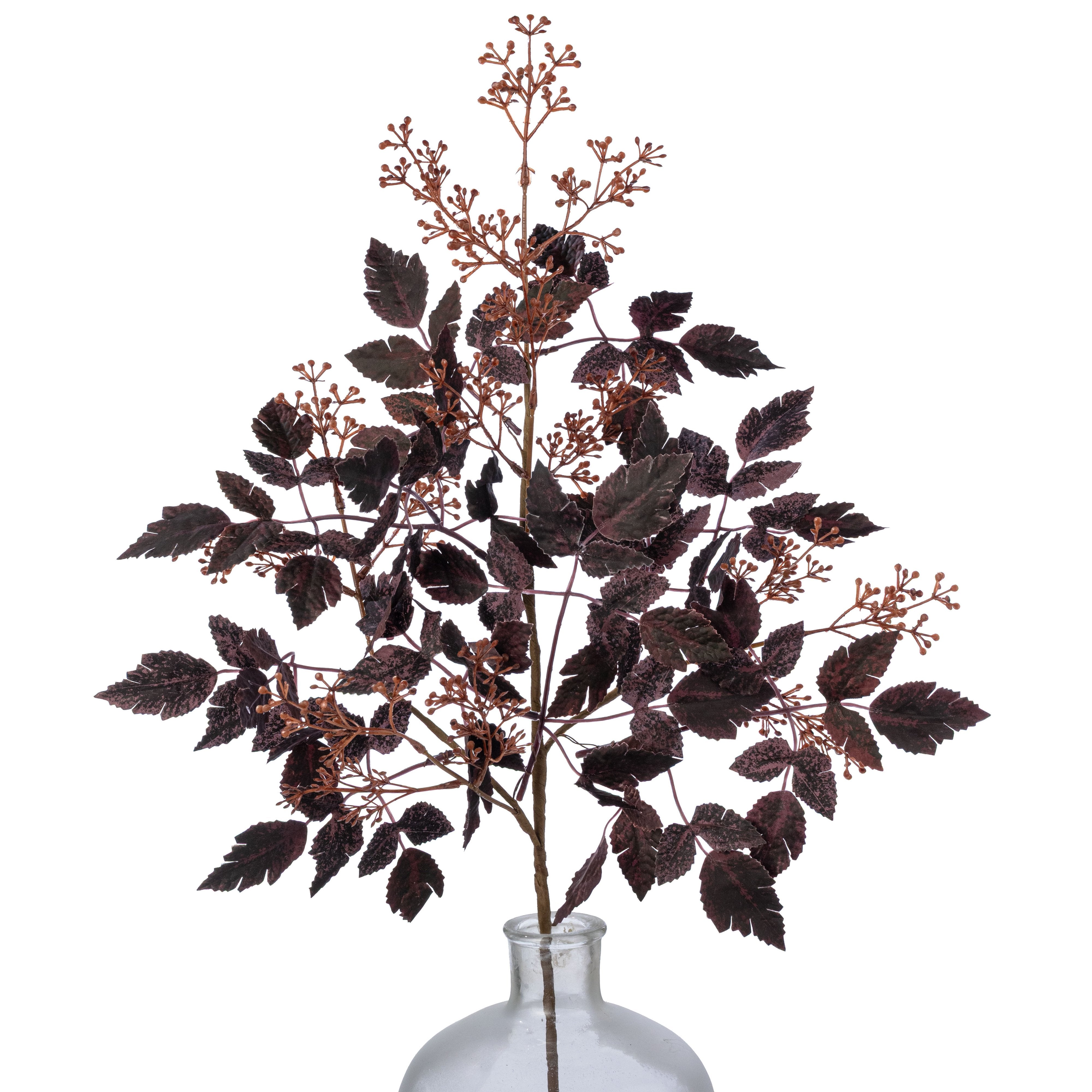 34" Berries & Leaves Greenery Spray: Deep Purple Item Number: 65716