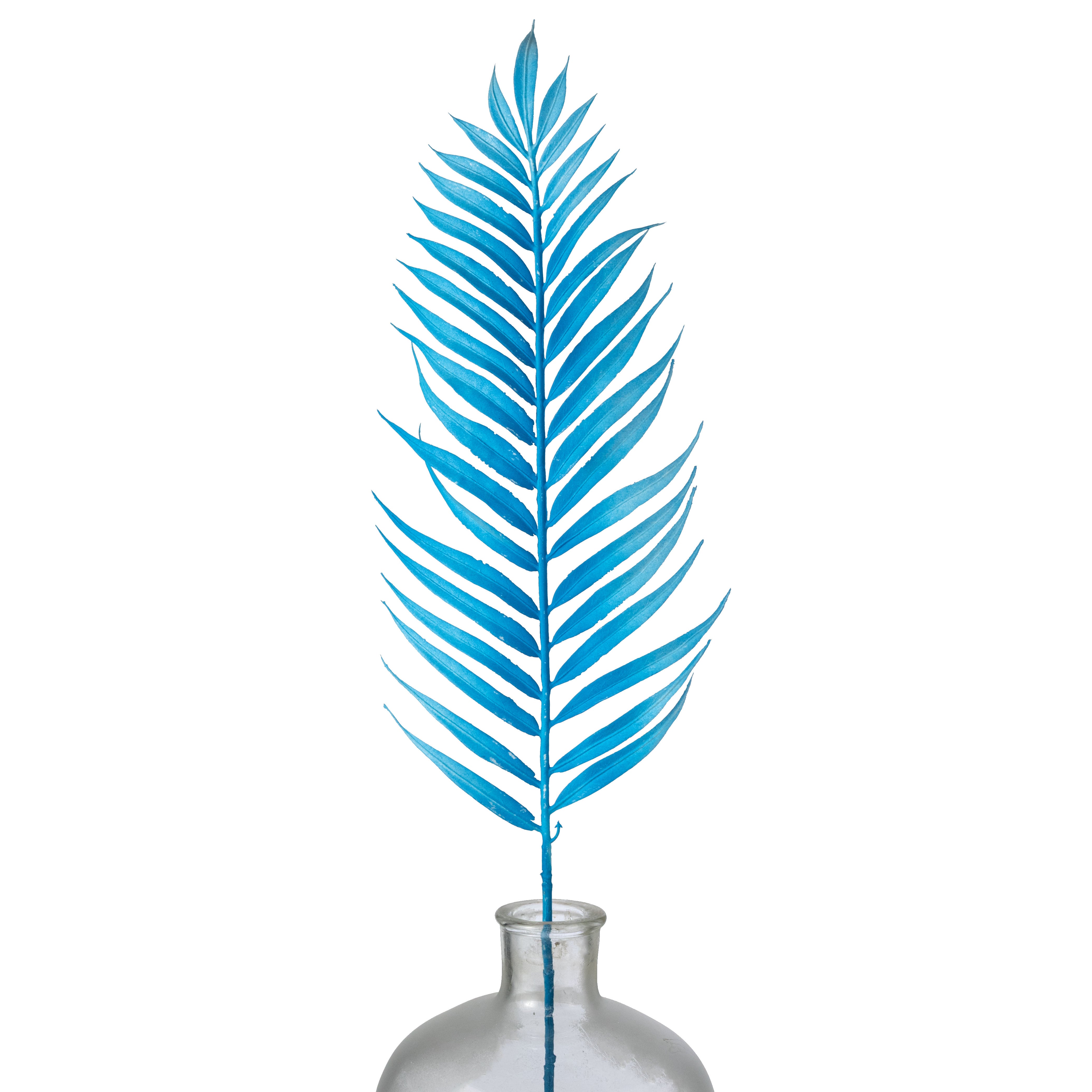 34" Plastic Palm Leaf Spray: Bright Blue Item Number: 64006BL