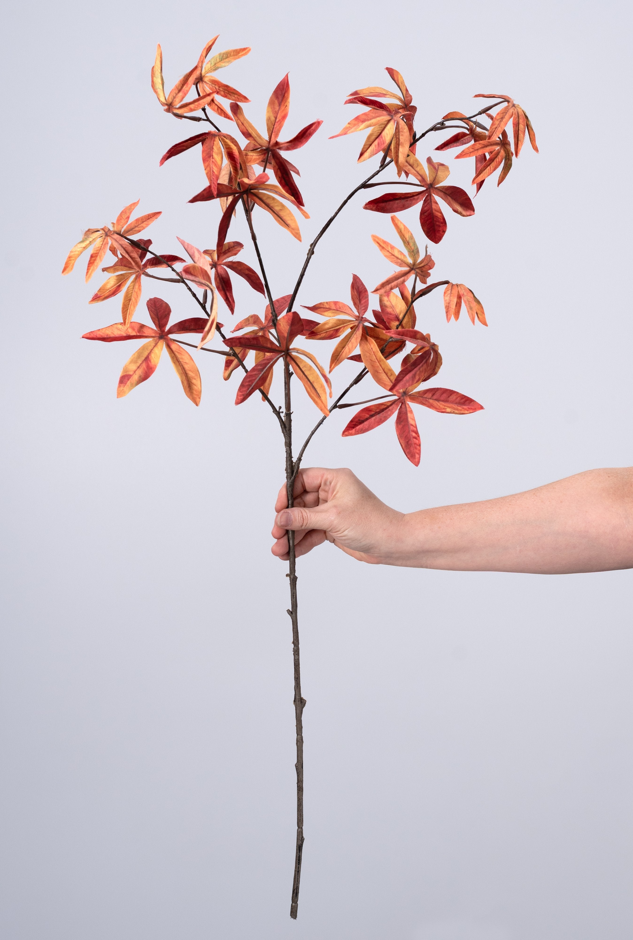 35" Fall Leaves Spray: Orange detail photo 3