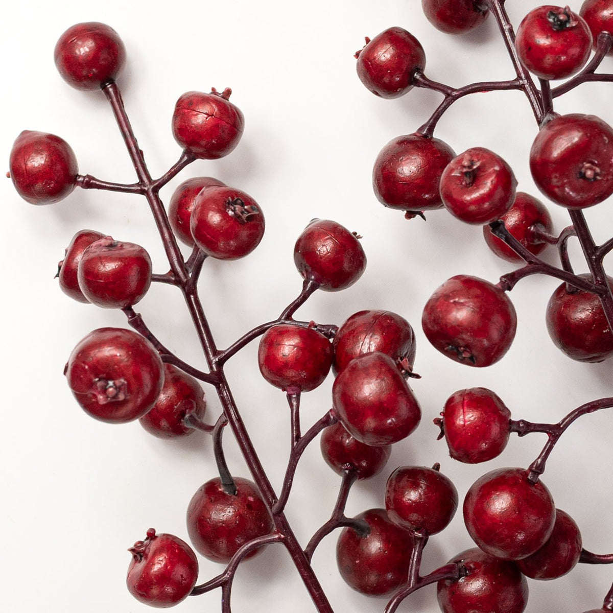 39" Weather Resistant Cascading Berry & Leaves Spray: Burgundy Lifestyle Photo