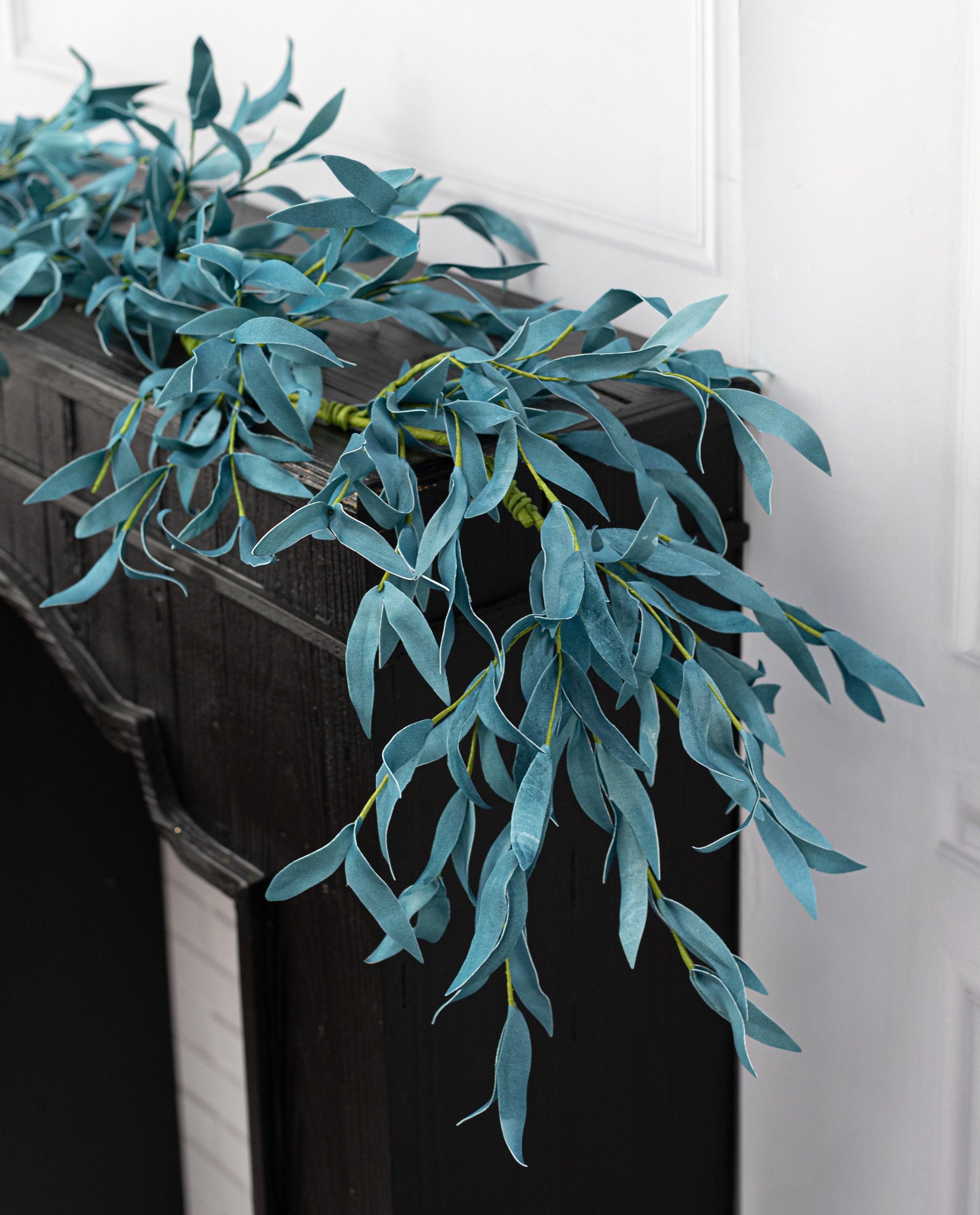 50" EVA Foam Herb Leaves Garland: Sea Blue Lifestyle Photo