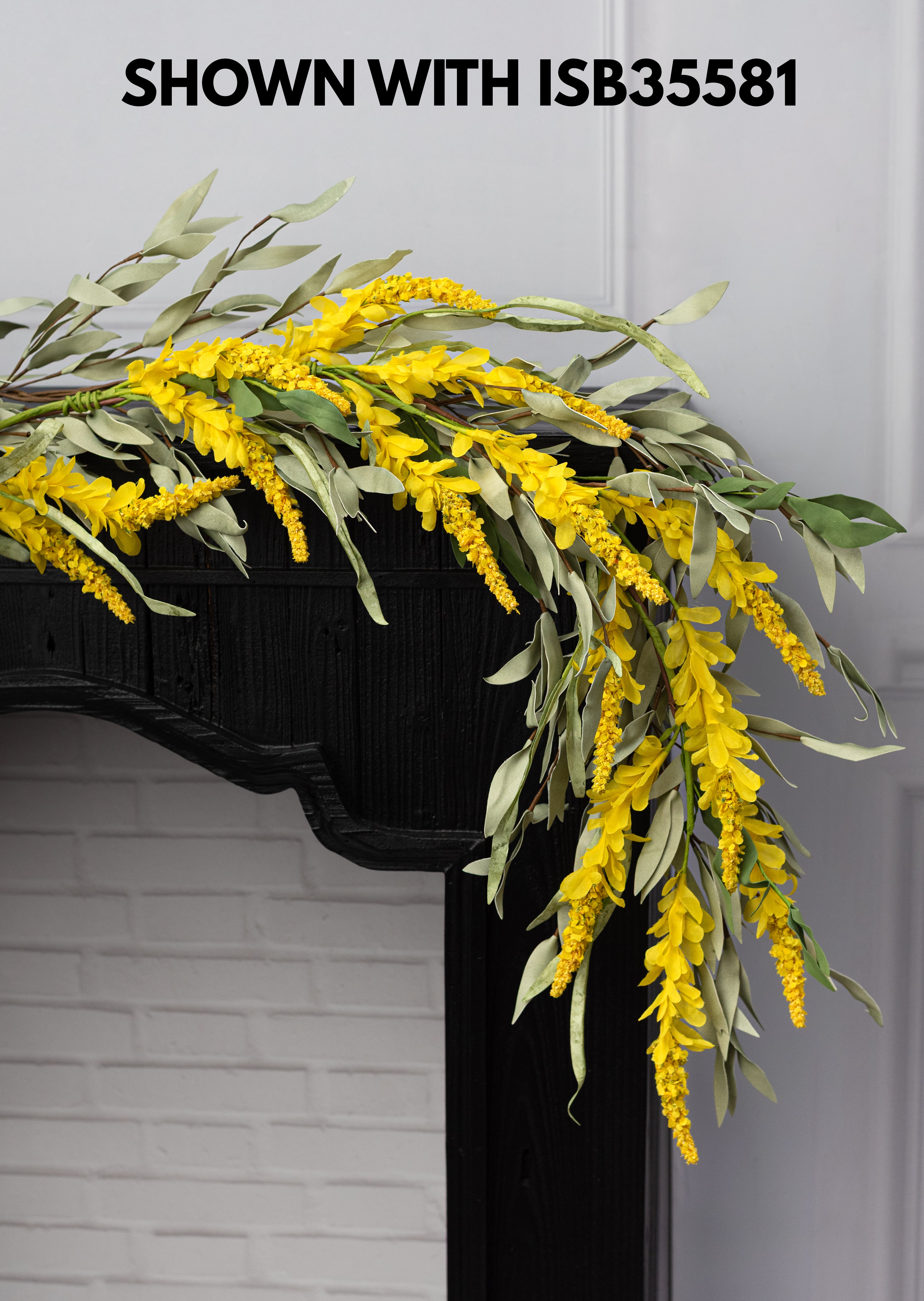 54" EVA Foam Herb Leaves Garland: Dusty Sage detail photo 6