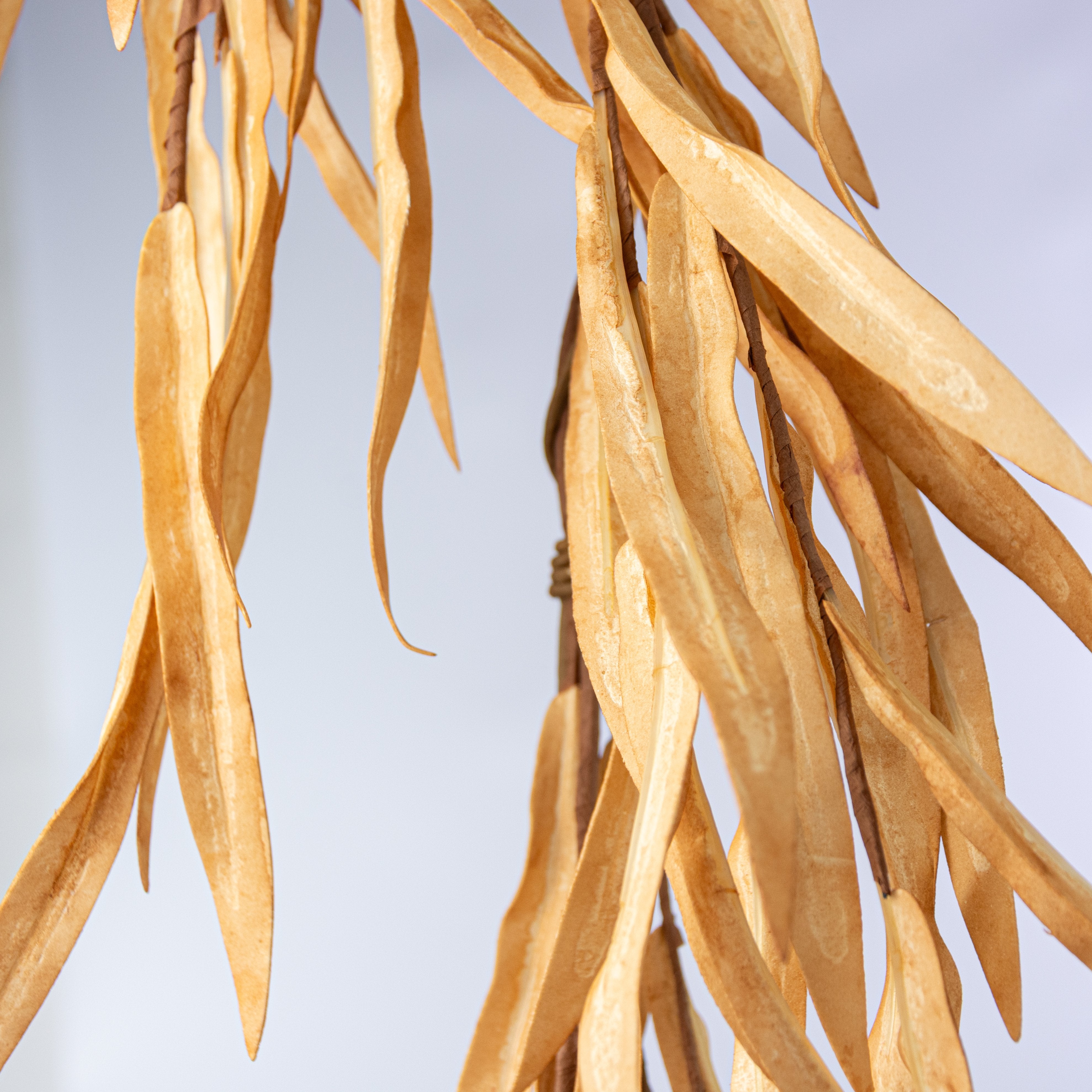 54" Foam Willow Leaves Garland: Beige detail photo 3