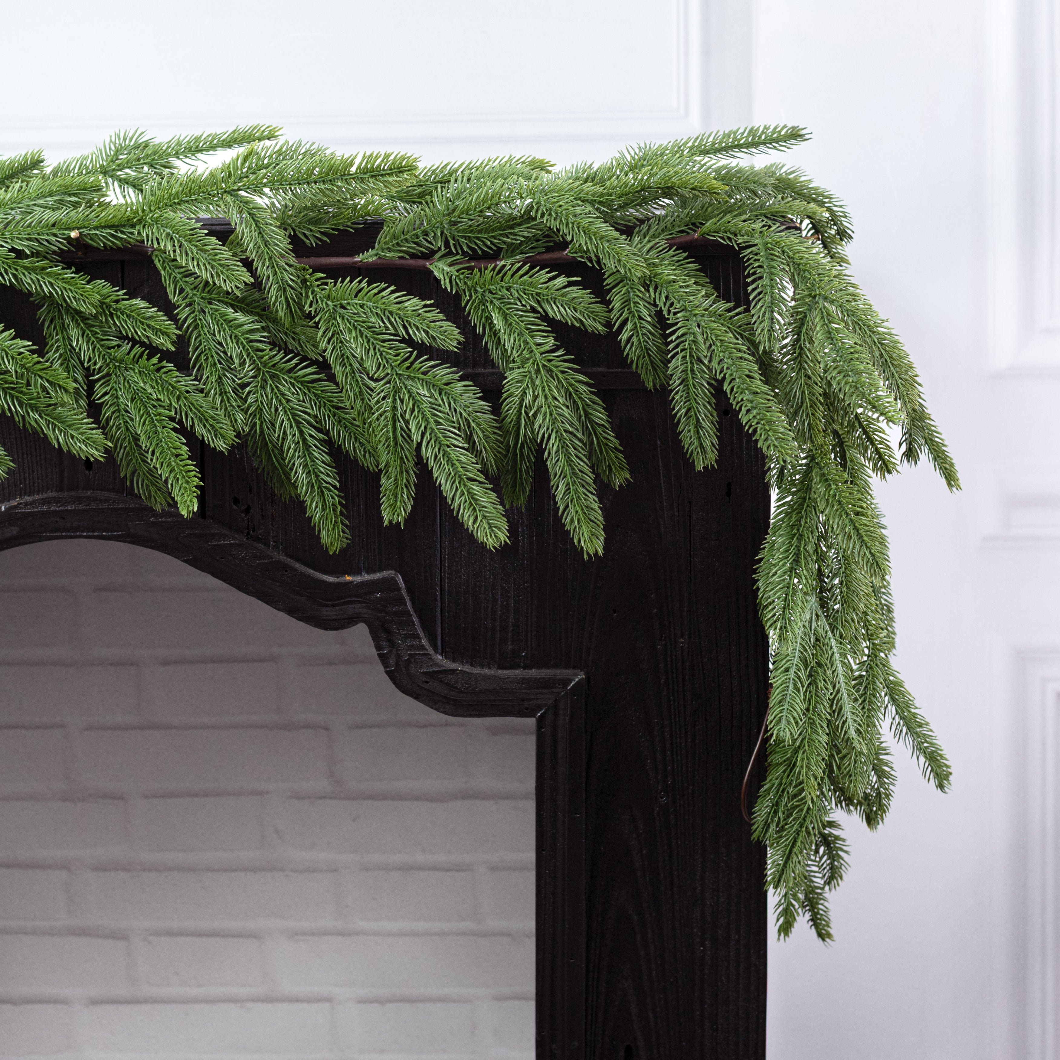 76" Soft Touch Mountain Pine Garland Lifestyle Photo