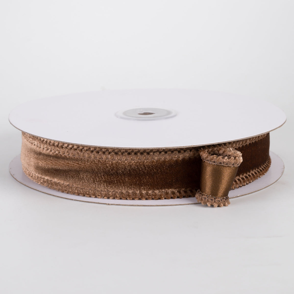 7/8" Deluxe Velvet Satin Backing Ribbon: Chocolate (10 Yards) Item Number: RGE765850