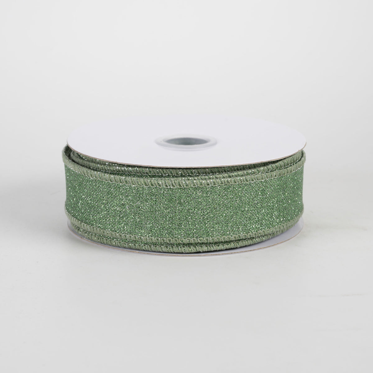 7/8" Fine Glitter on Royal Ribbon: Sage Green (10 Yards) Item Number: RGE738089