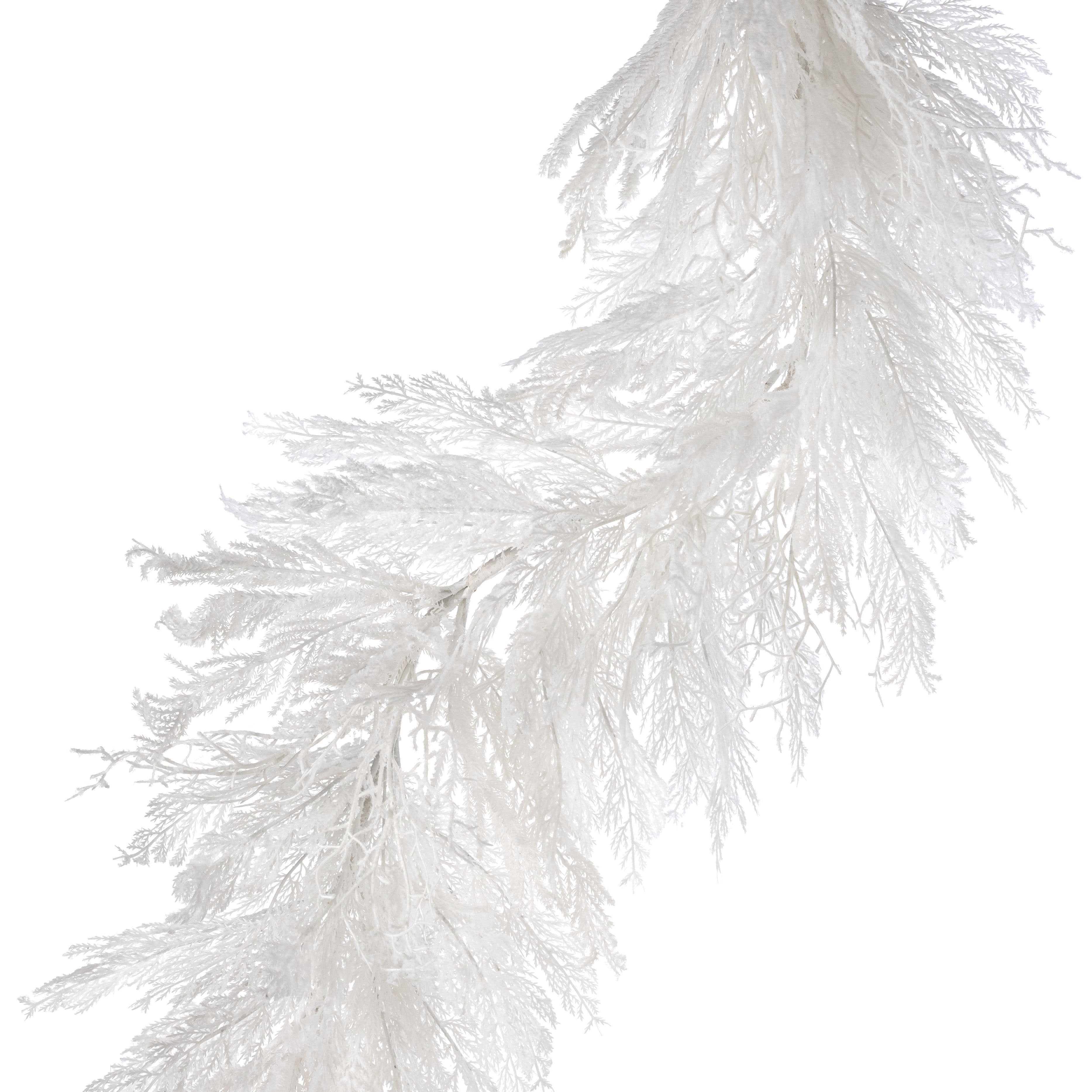 78" Snow Cedar Garland: Cream White Item Number: 2844038CR