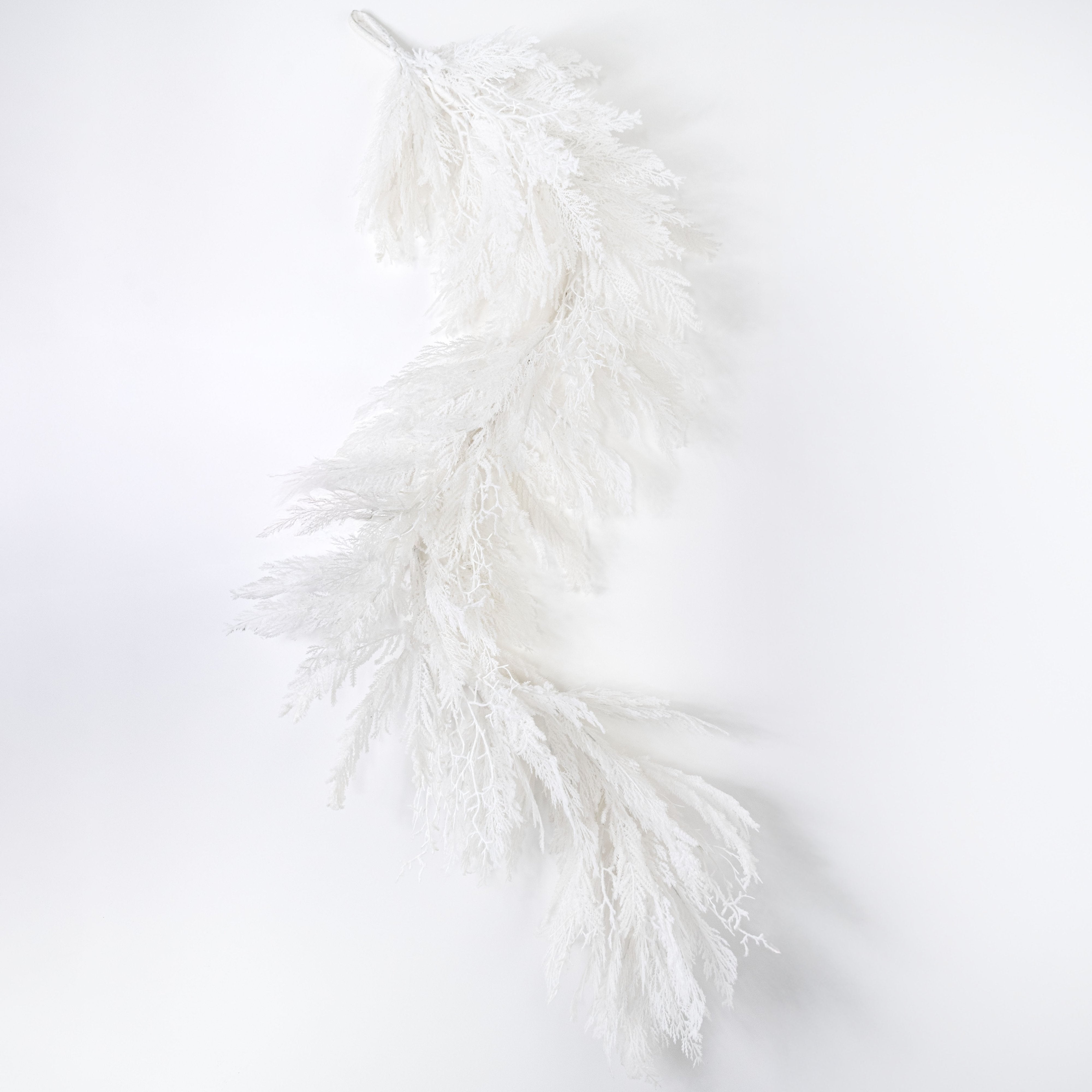 78" Snow Cedar Garland: Cream White detail photo 6