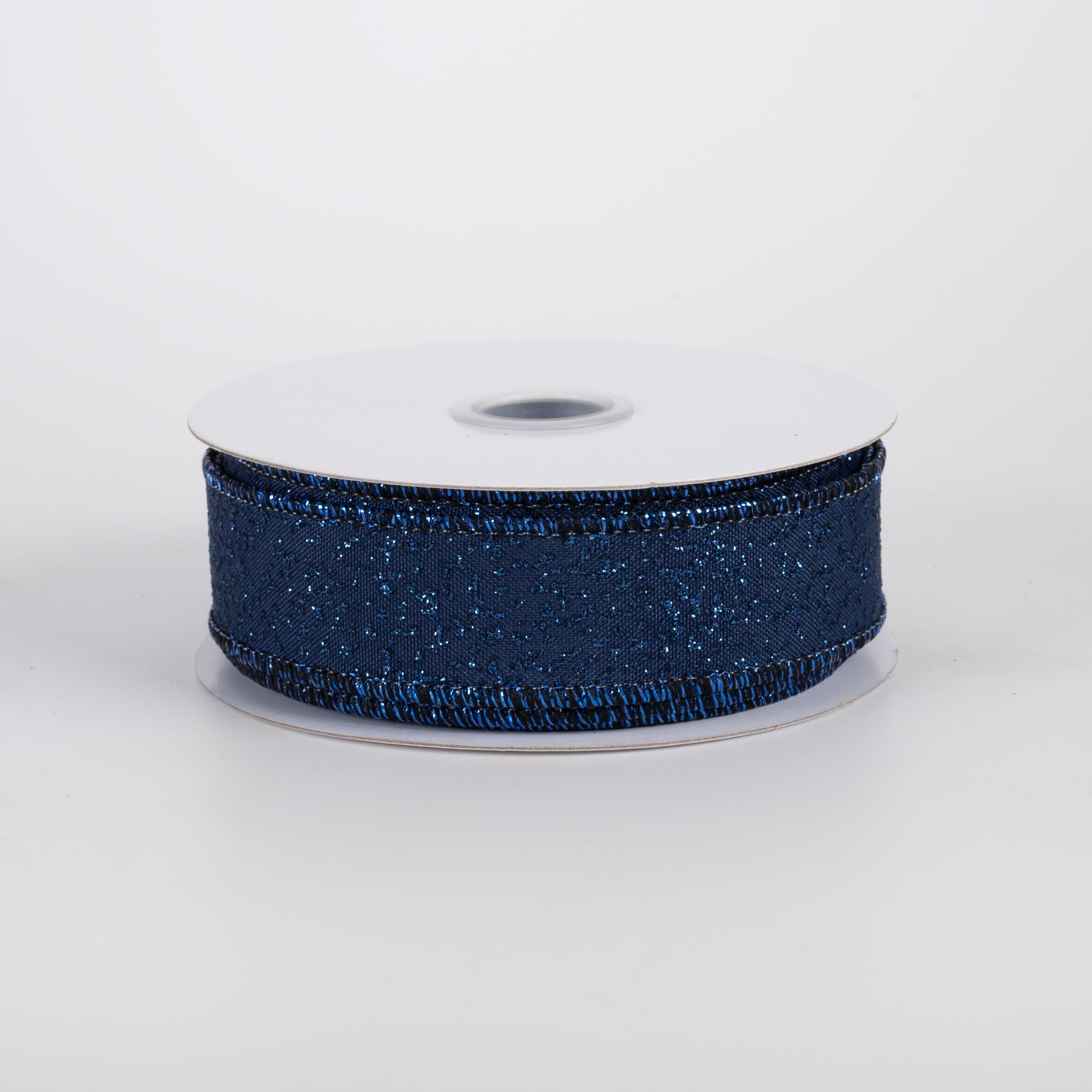 7/8" Speckled Glitter Canvas Ribbon: Navy Blue (10 Yards) Item Number: RGF781919