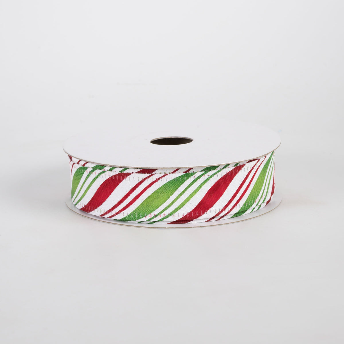 7/8" Wired Candy Cane Stripe Ribbon: Spearmint (10 Yards) Item Number: 76591-05-09