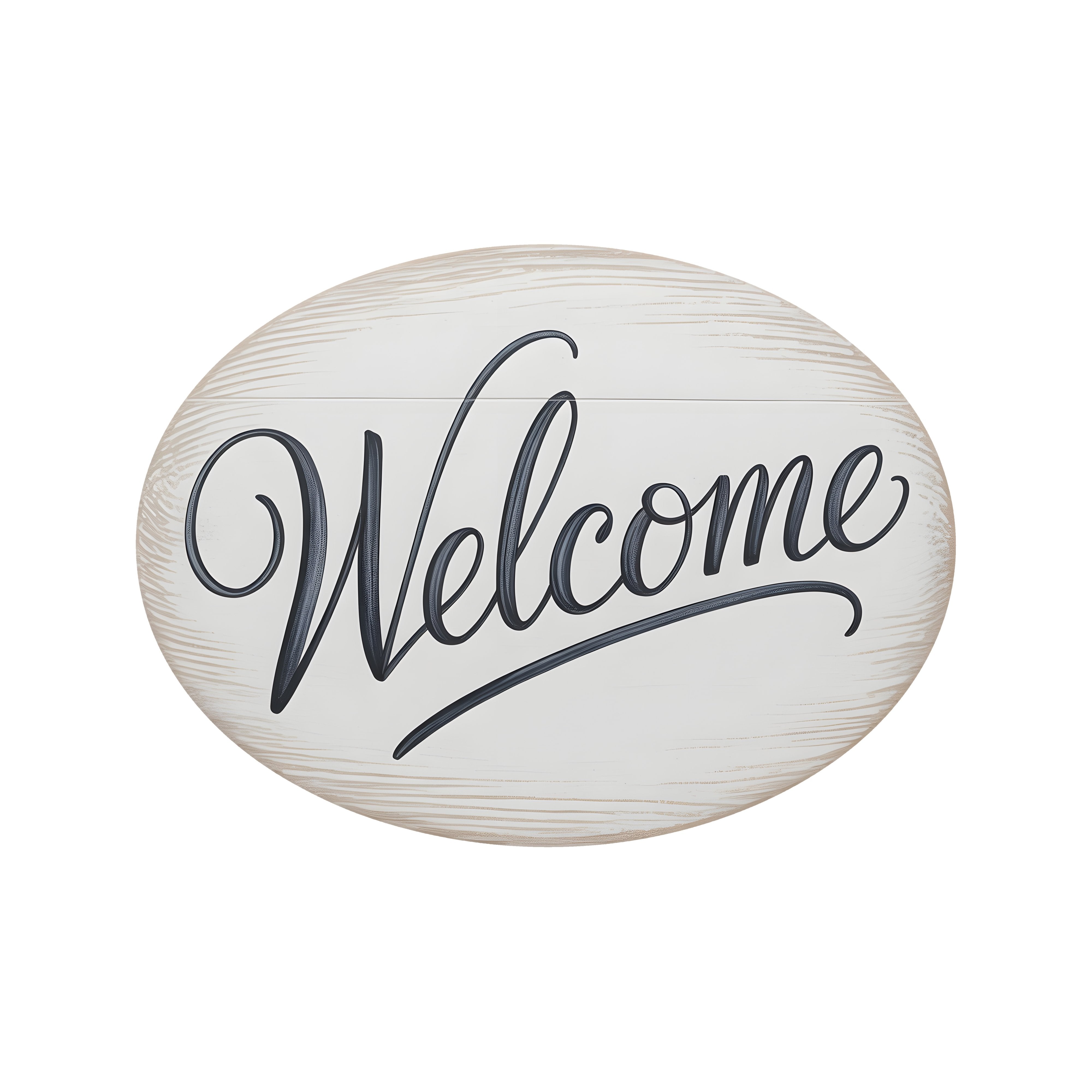 8.5" Oval Waterproof Sign: Classic Welcome Script Item Number: CD1250NH-085