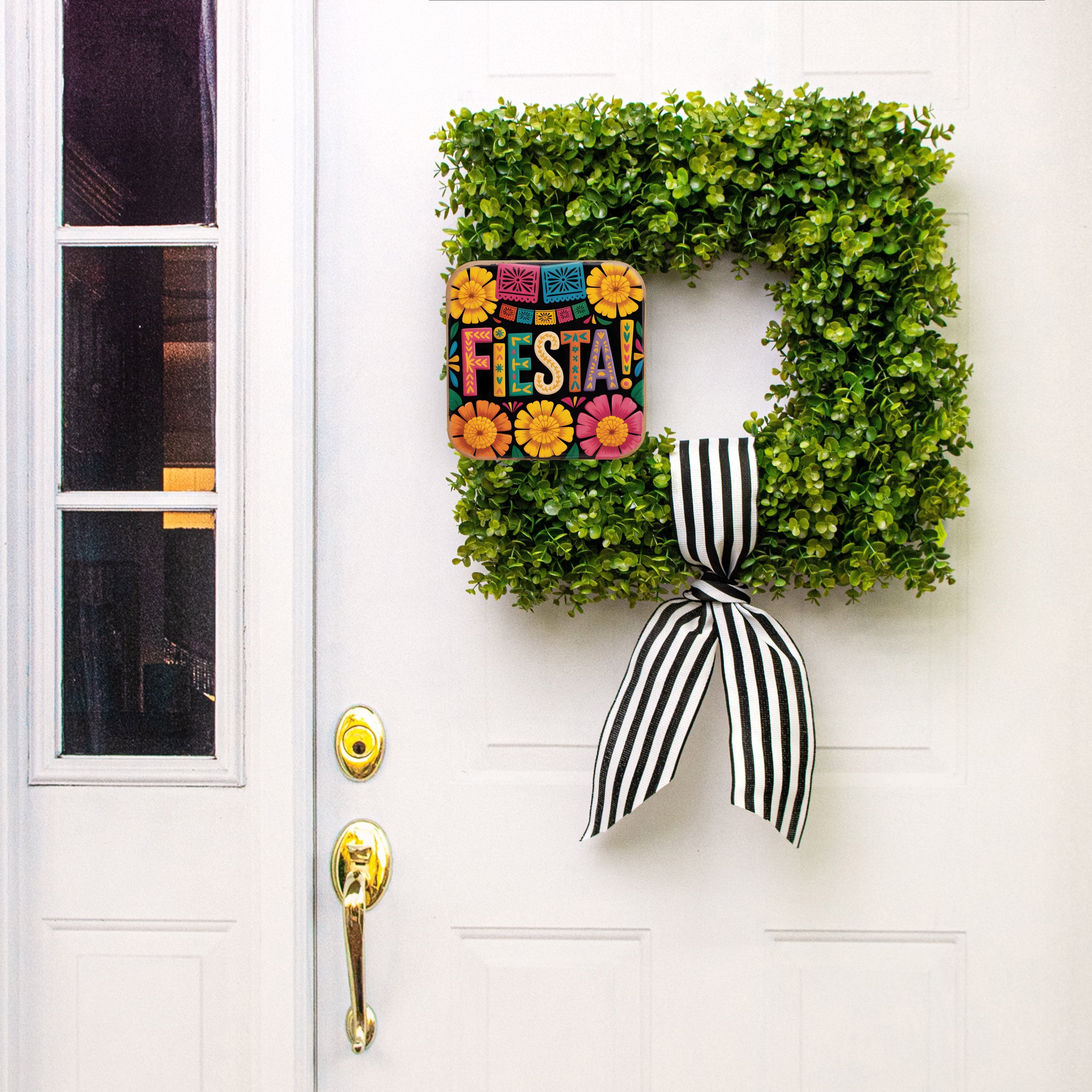 9.0" Square Waterproof Sign: Colorful Fiesta Celebration Lifestyle Photo
