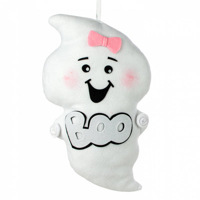 16" Plush Boo Ghost Wreath Accent