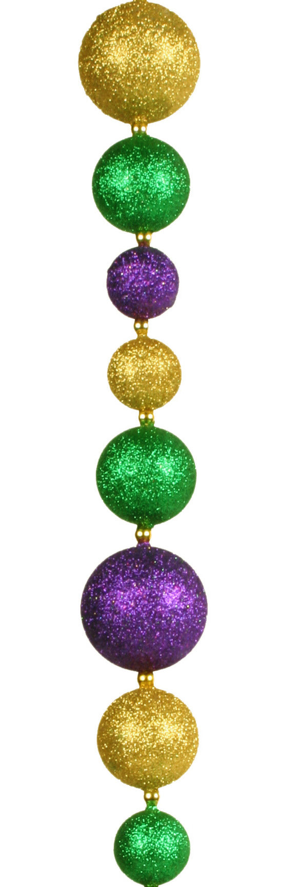Large Mardi Gras Ball Garland: 6'