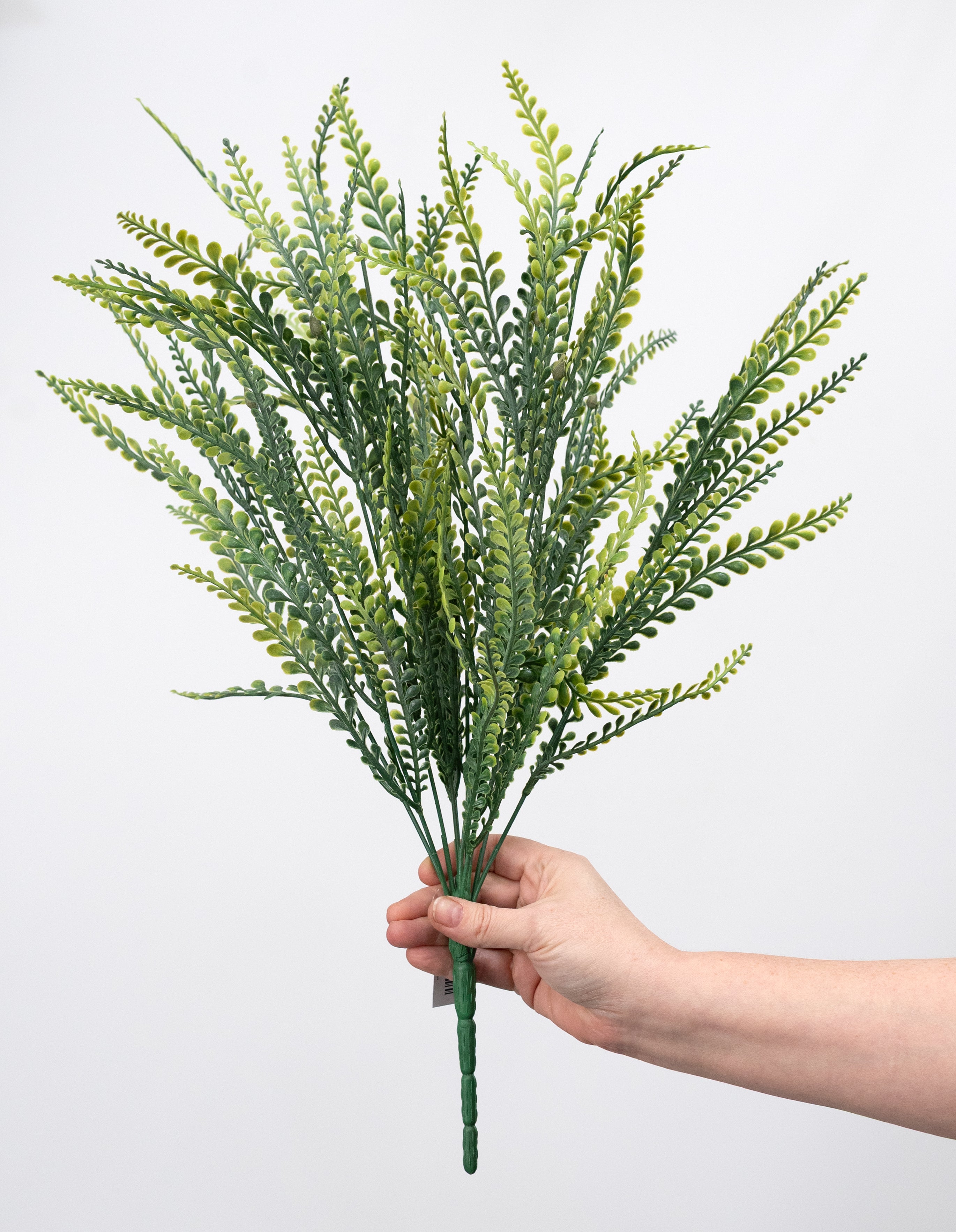 21" Plastic Button Fern Bush