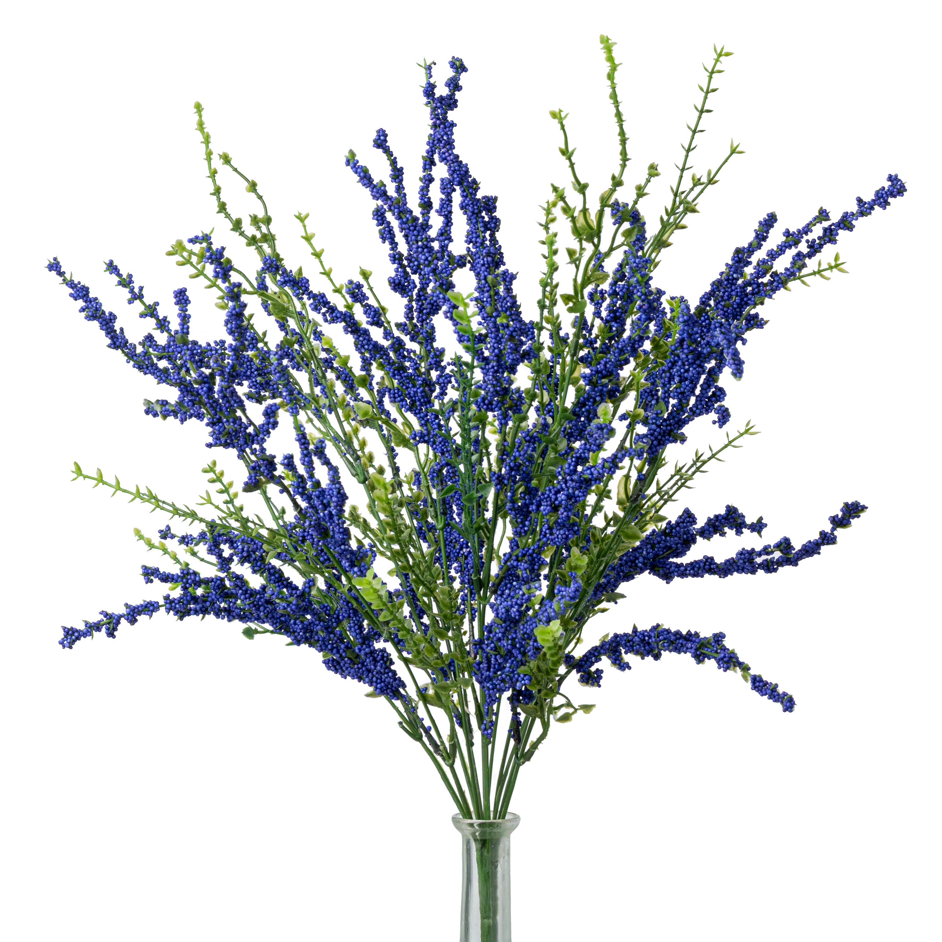 21" Erica Bush Seeded Heather: Indigo Blue (12 Stem)
