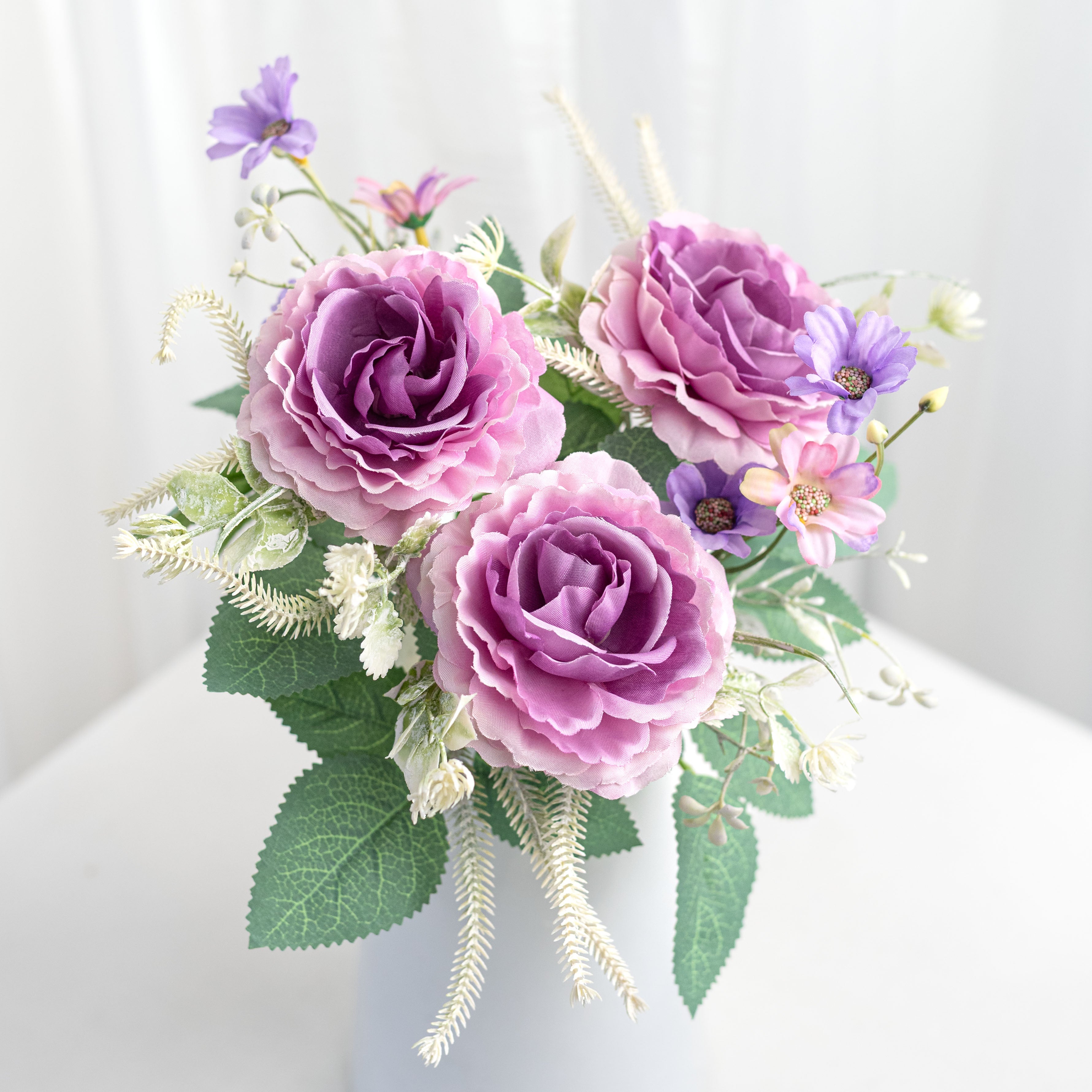 15" Roses Mix Bush: Lavender Purple