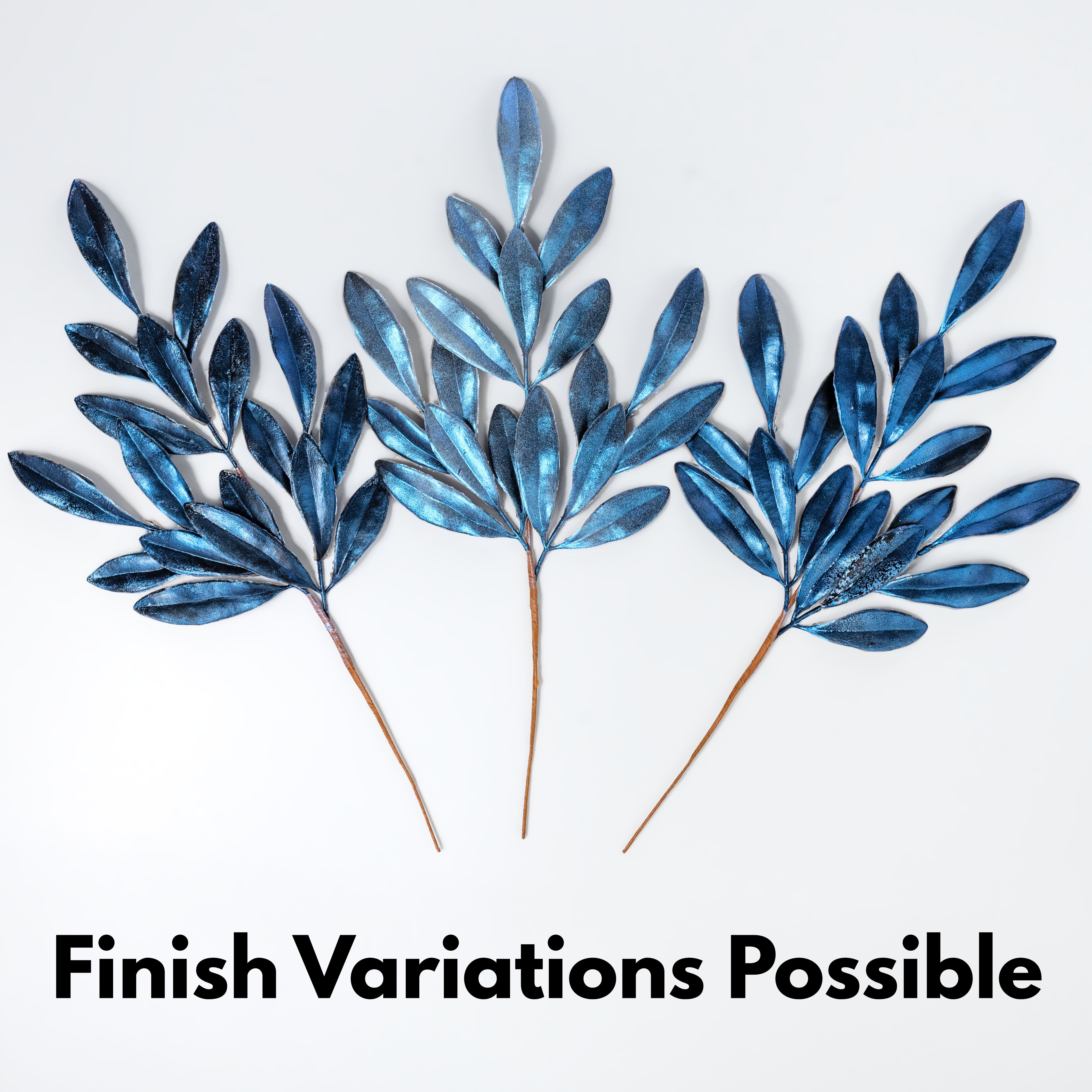 18" Metallic Laurel Pick: Navy Blue