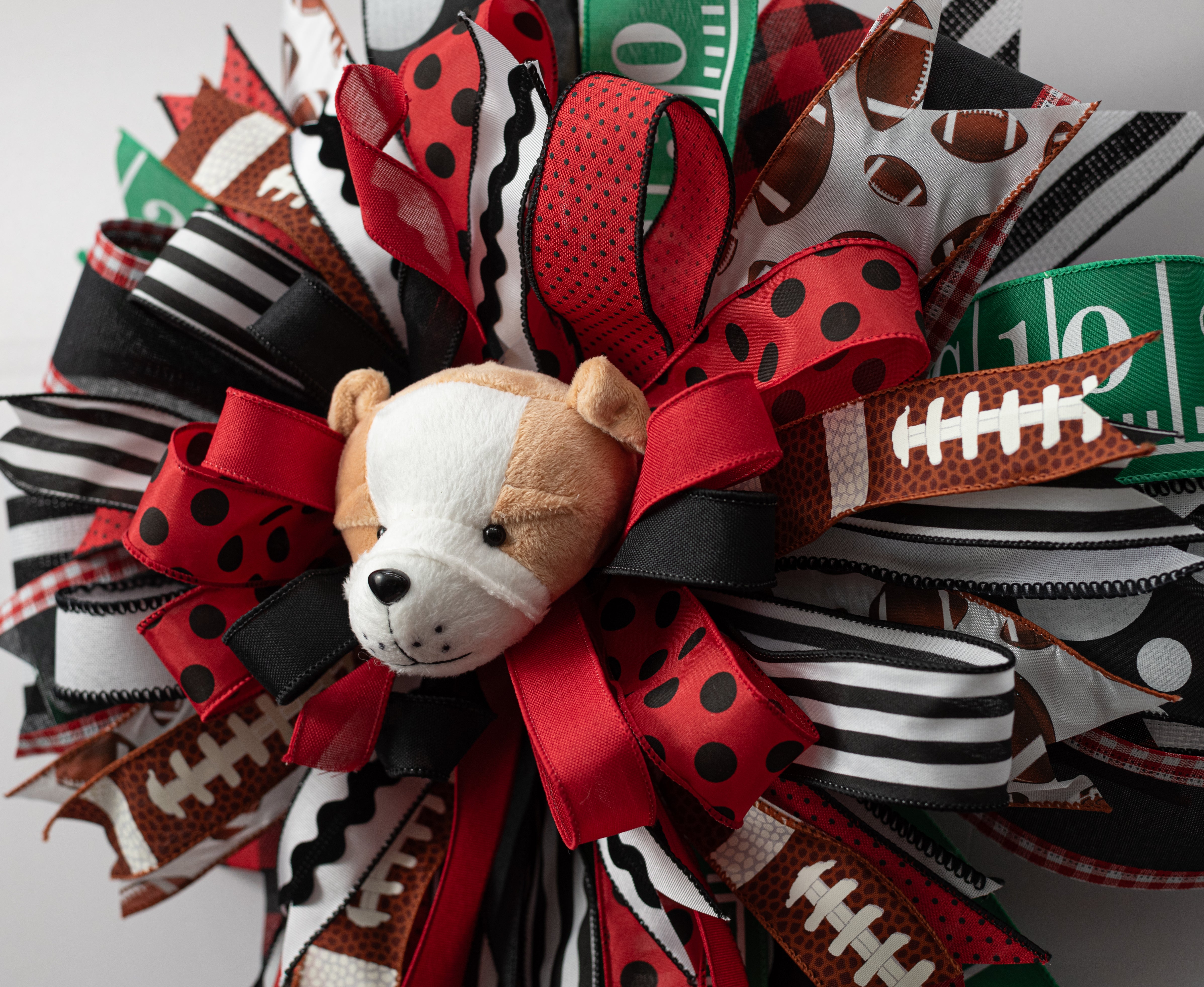 4.5" Plush Bulldog Head Decoration